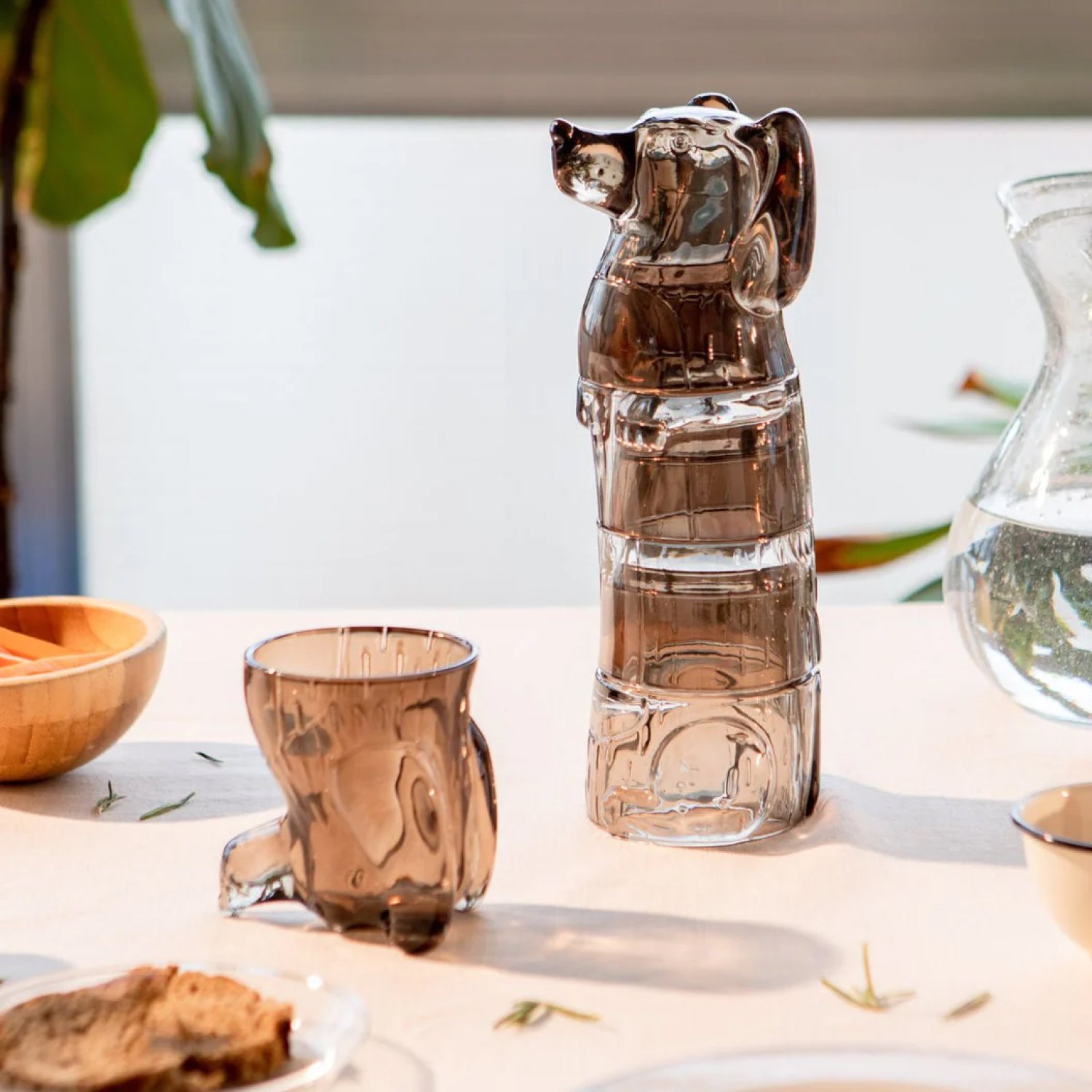 Lockwood-Brown Puppy Stackable Glasses-Famm.jpg