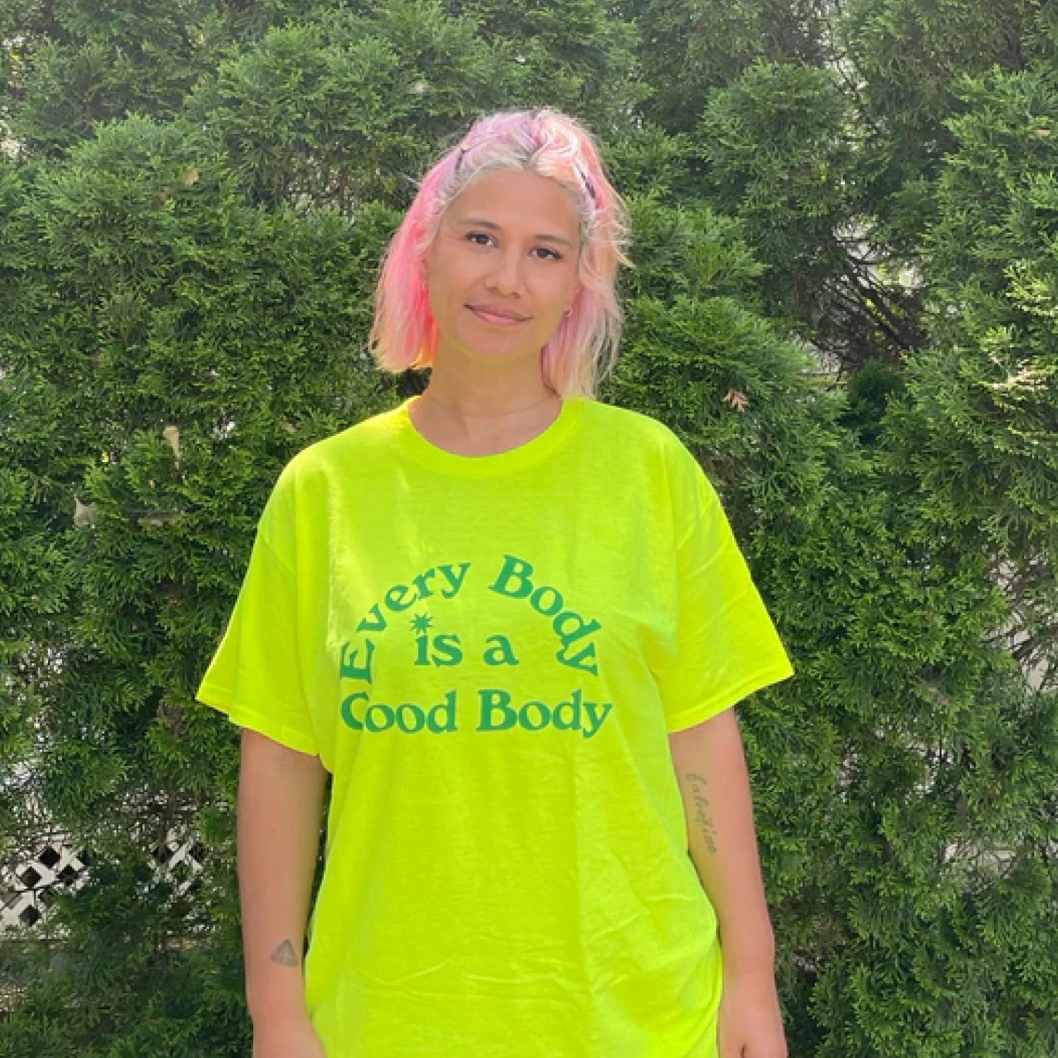 Ash and Chess-Every Body Is A Good Body T-shirt CHARTREUSE-Famm.jpg