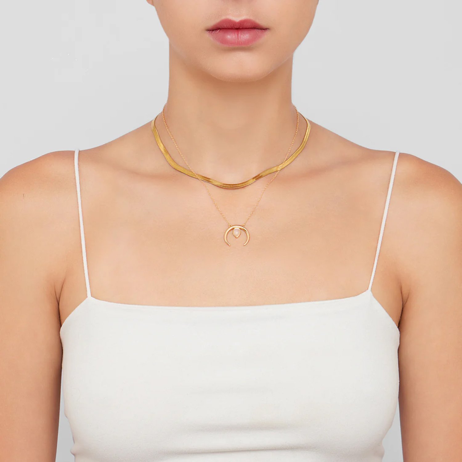 Adornia-Horn Floating Pear Moonstone Necklance-Famm.jpg