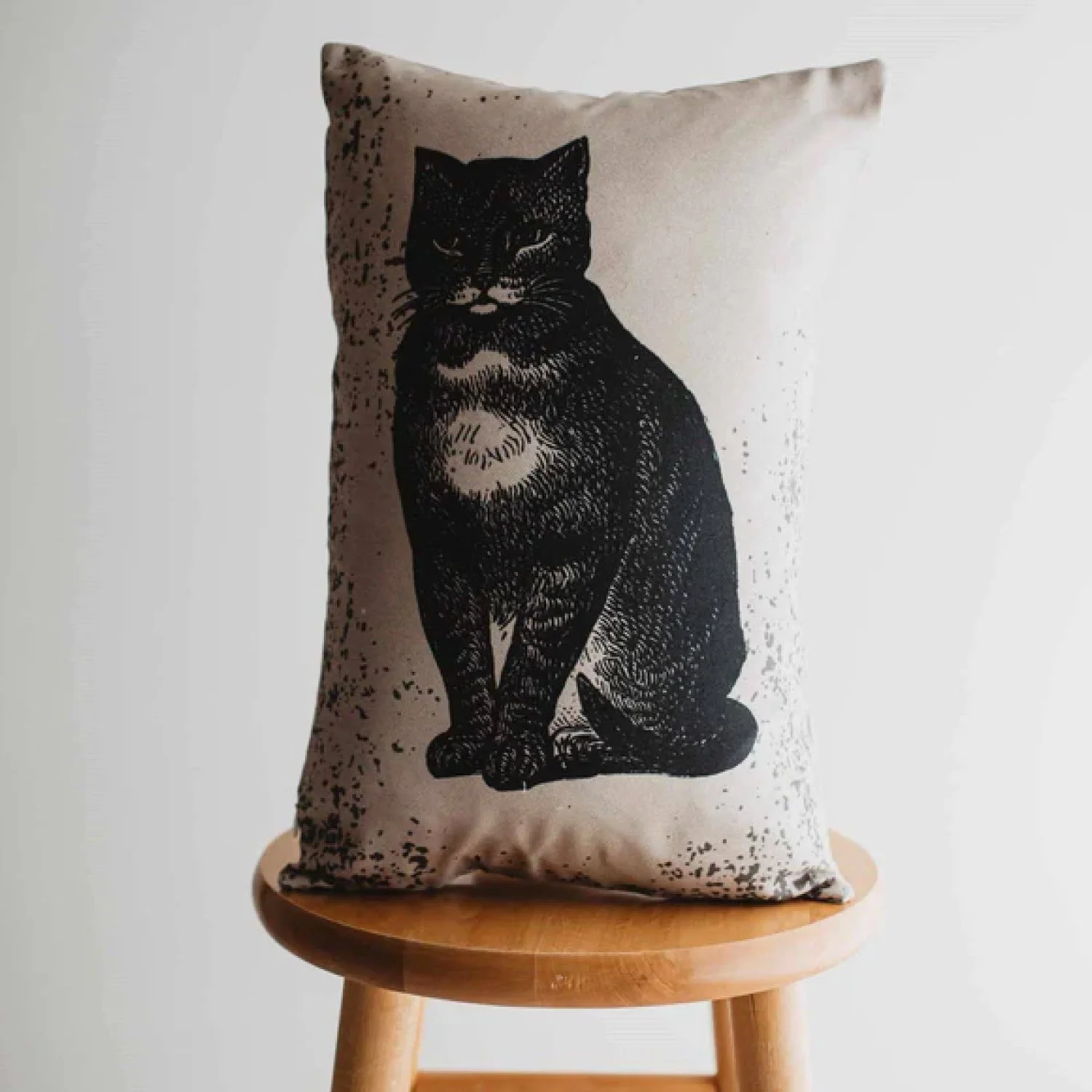 Johnny and June-Black Cat Lumbar Pillow-Famm.jpg
