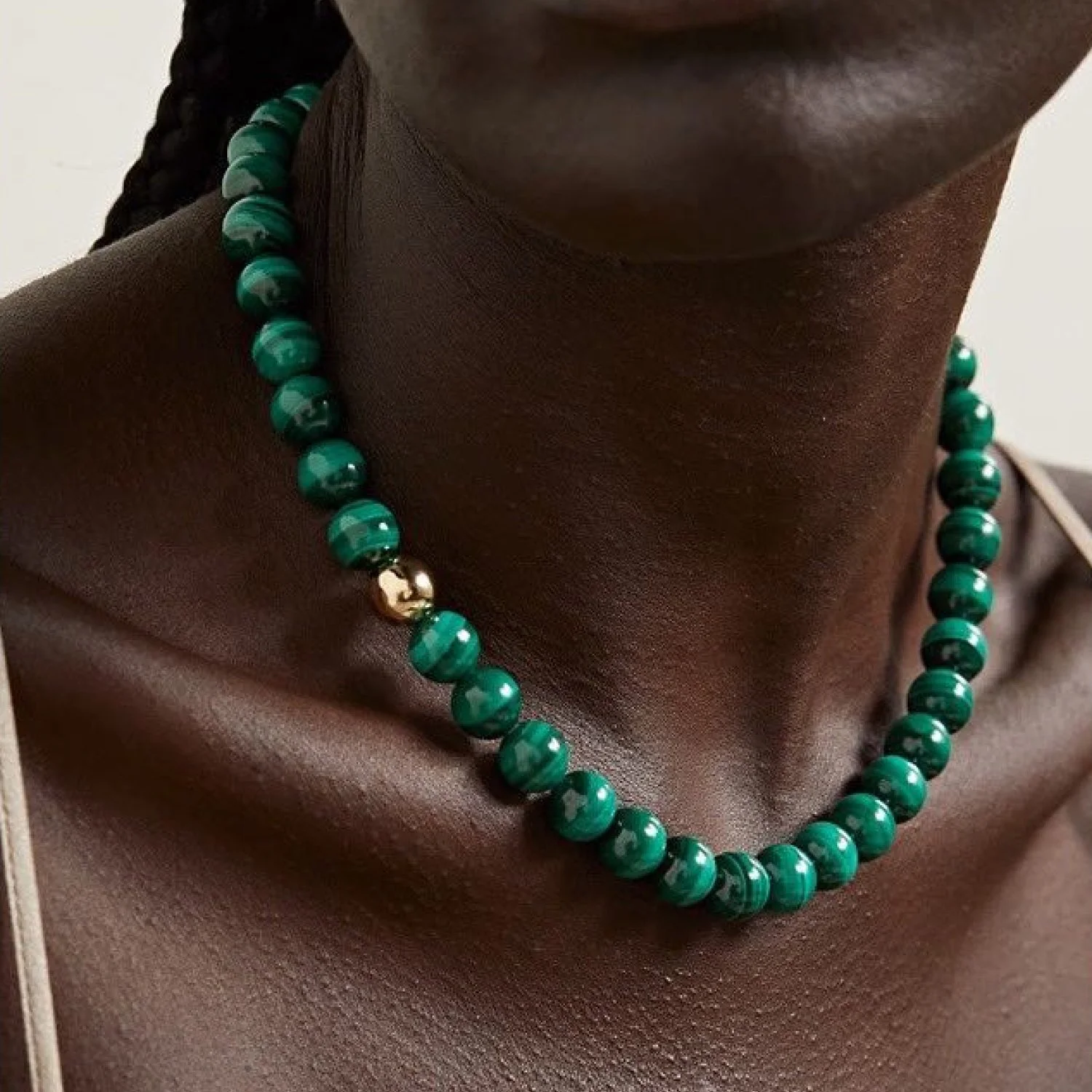Mateo New York-14kt Malachite with Gold Dot Necklace-Famm.jpg