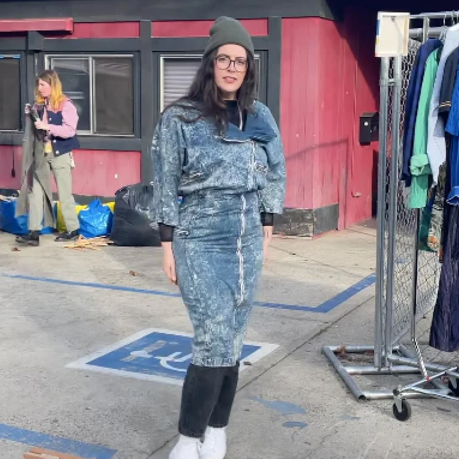 Queer Shoppe-Acid Wash Double zip DressCoat-Famm.jpg