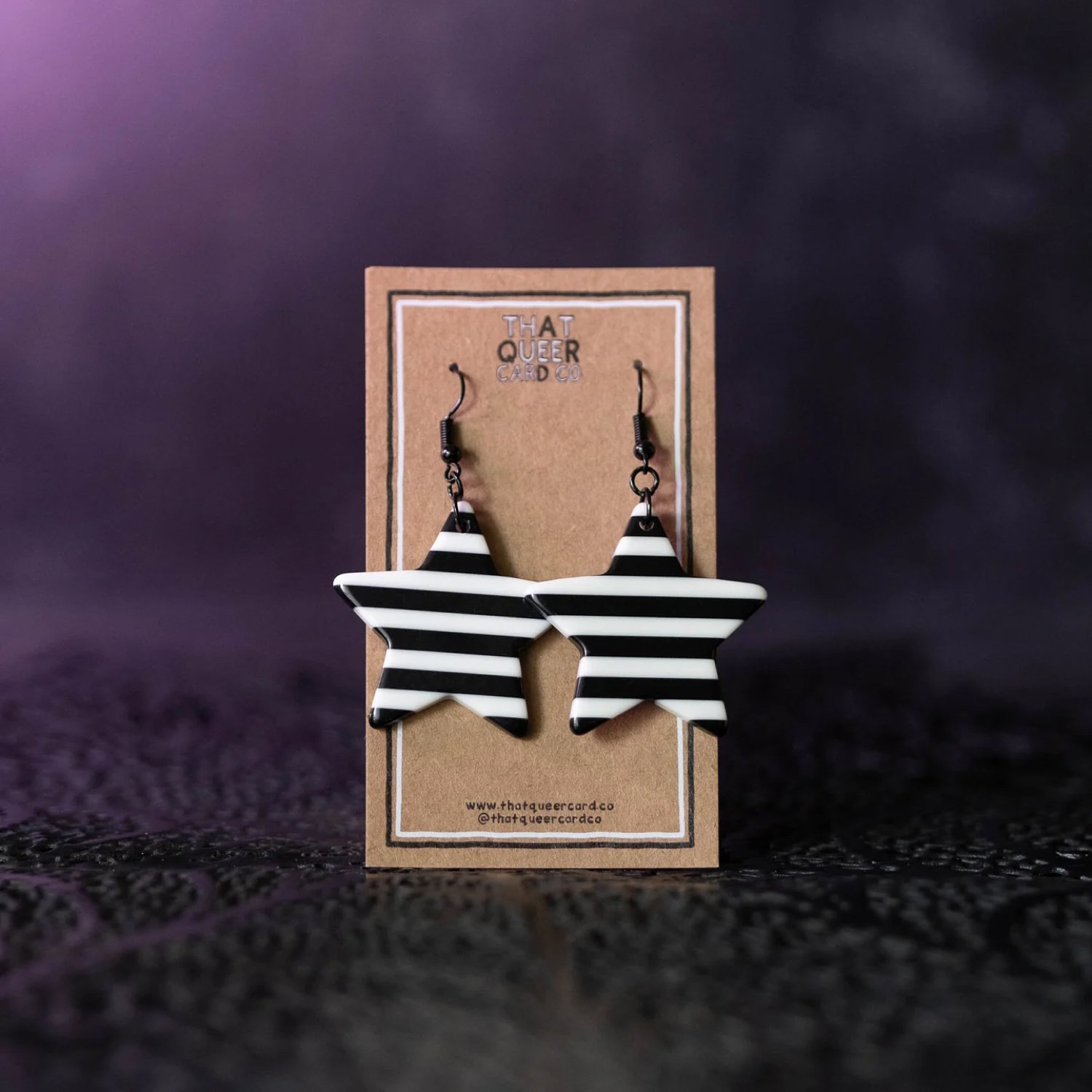 The Queer Card -Black-and-white-stripe-star-earrings-Famm.jpg