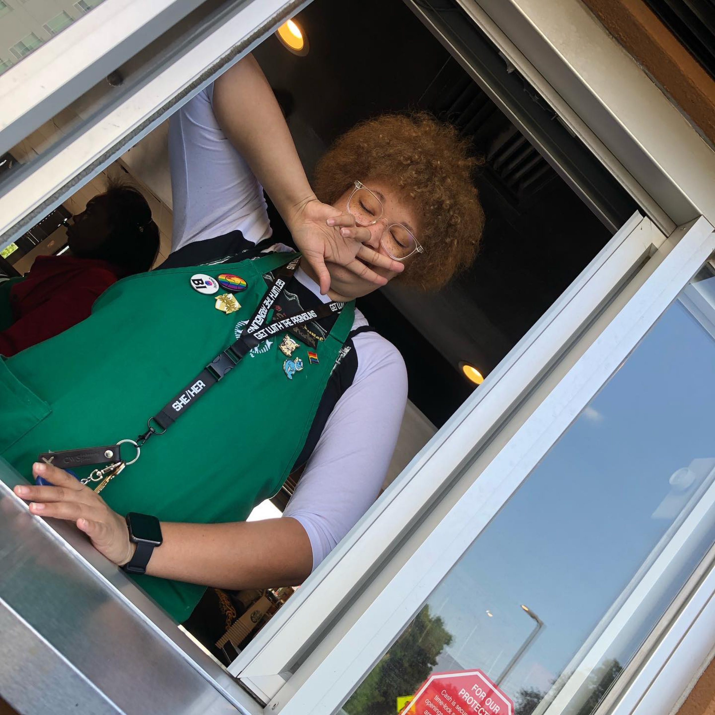 Get With The Pronouns-Barista Wearing Lanyard-Famm.jpg