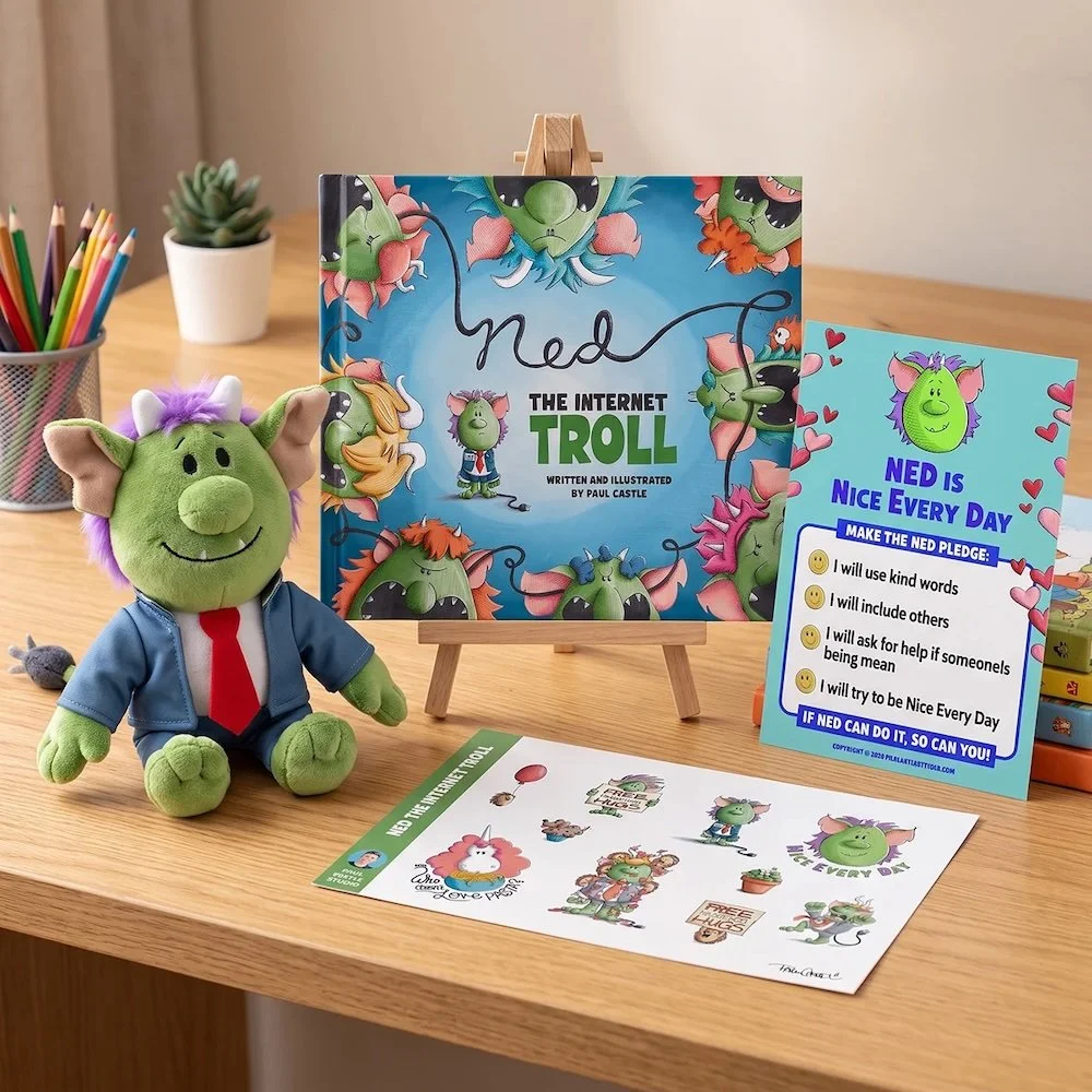 Hey Famm Interview - Paul Castle - Blind Author and Illustrator - LGBTQ Founder Interview - Ned the Internet Troll.jpg