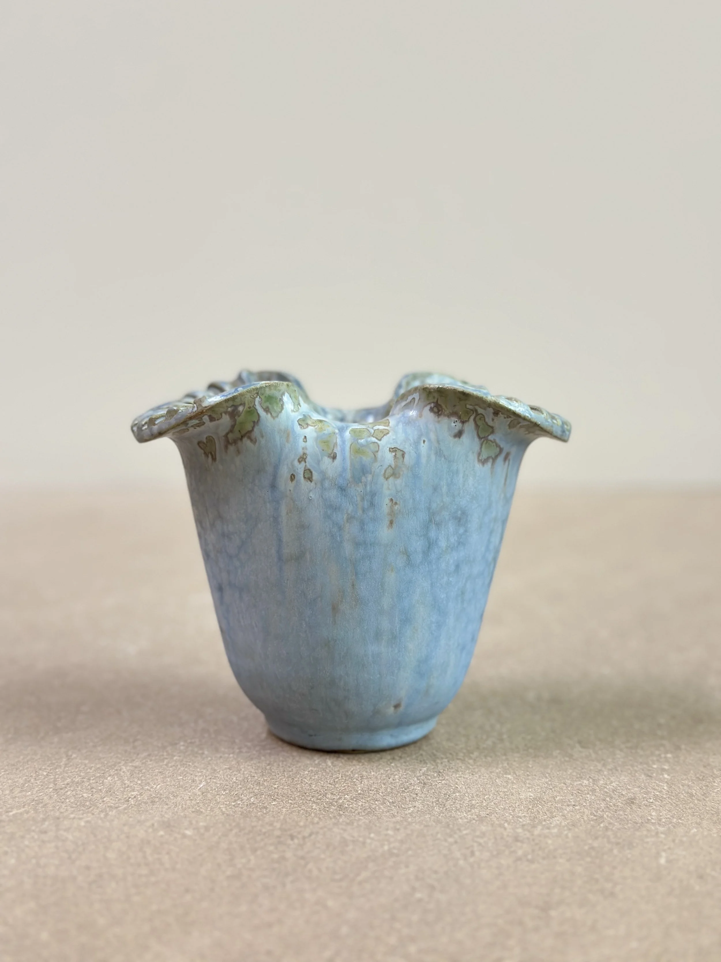Blue Vase by Arne Bang, Denmark 1930s