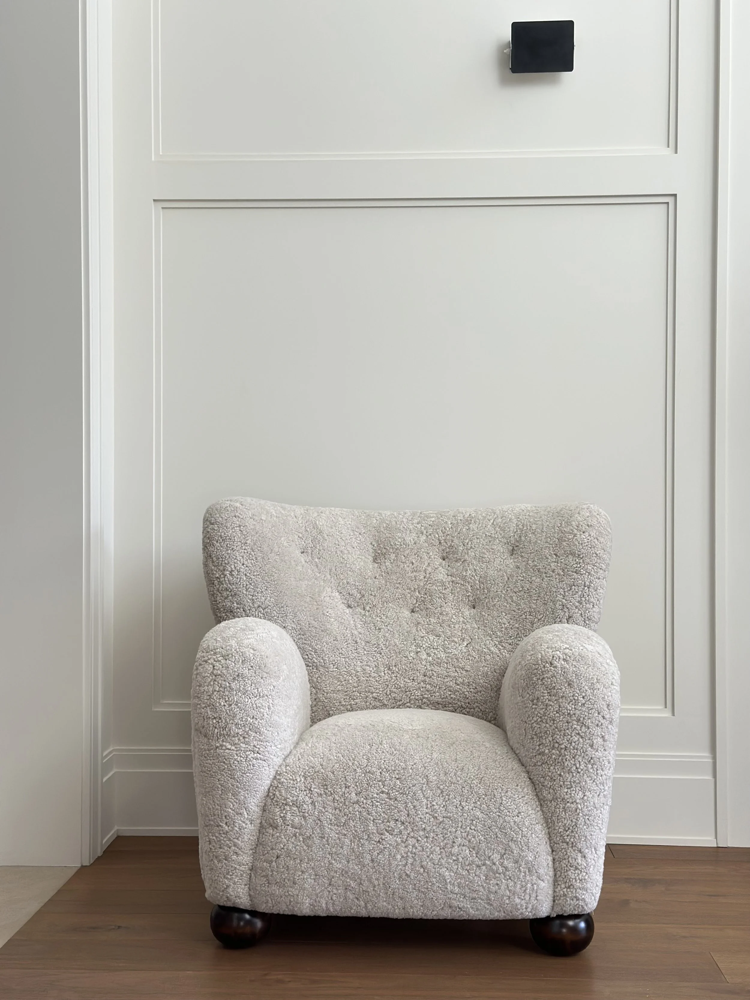 'Aulanko' Armchair by Marta Blomstedt in Shearling, Finland 1930s SOLD