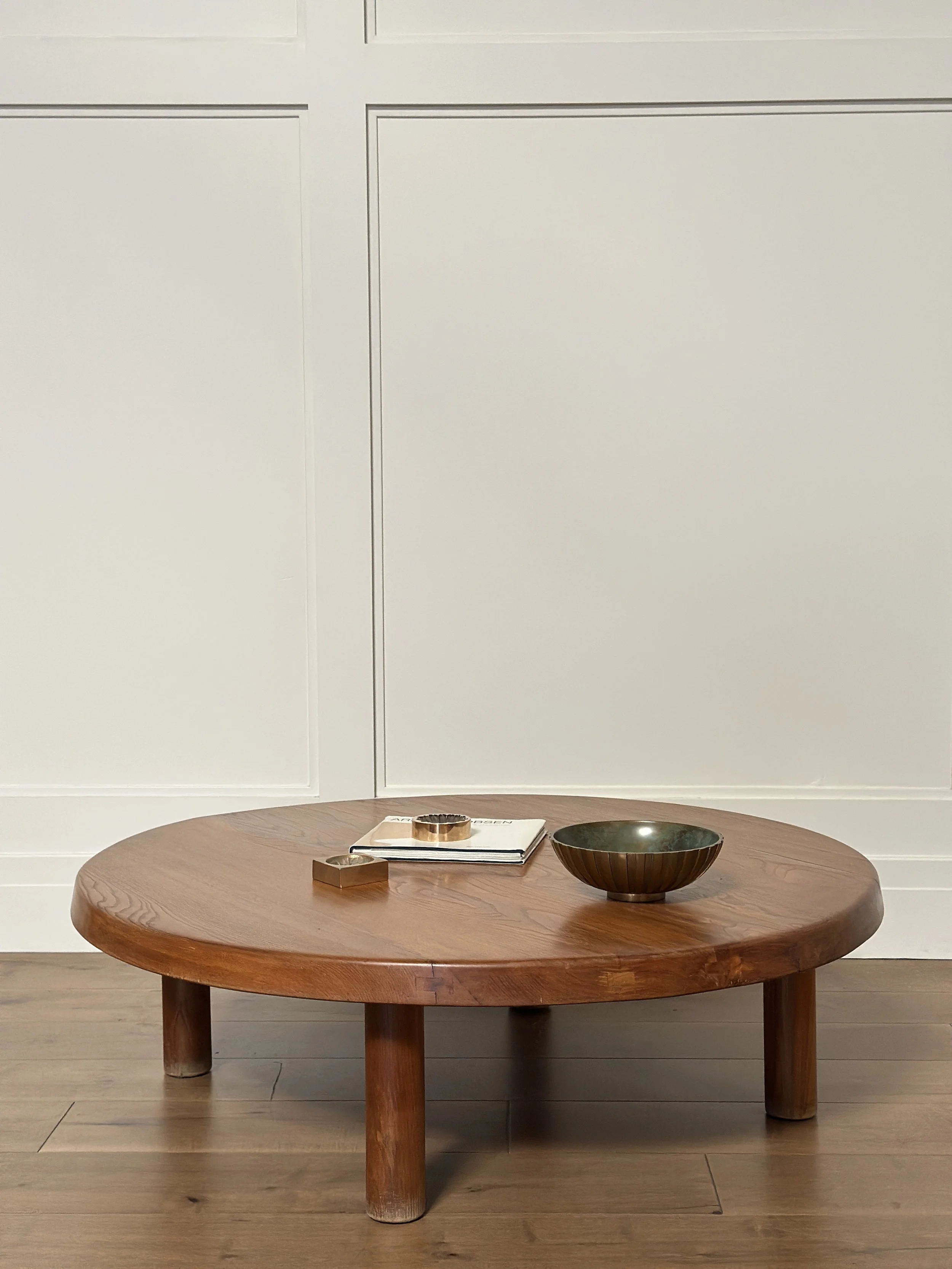 Coffee Table in Elm by Pierre Chapo, France 1970s