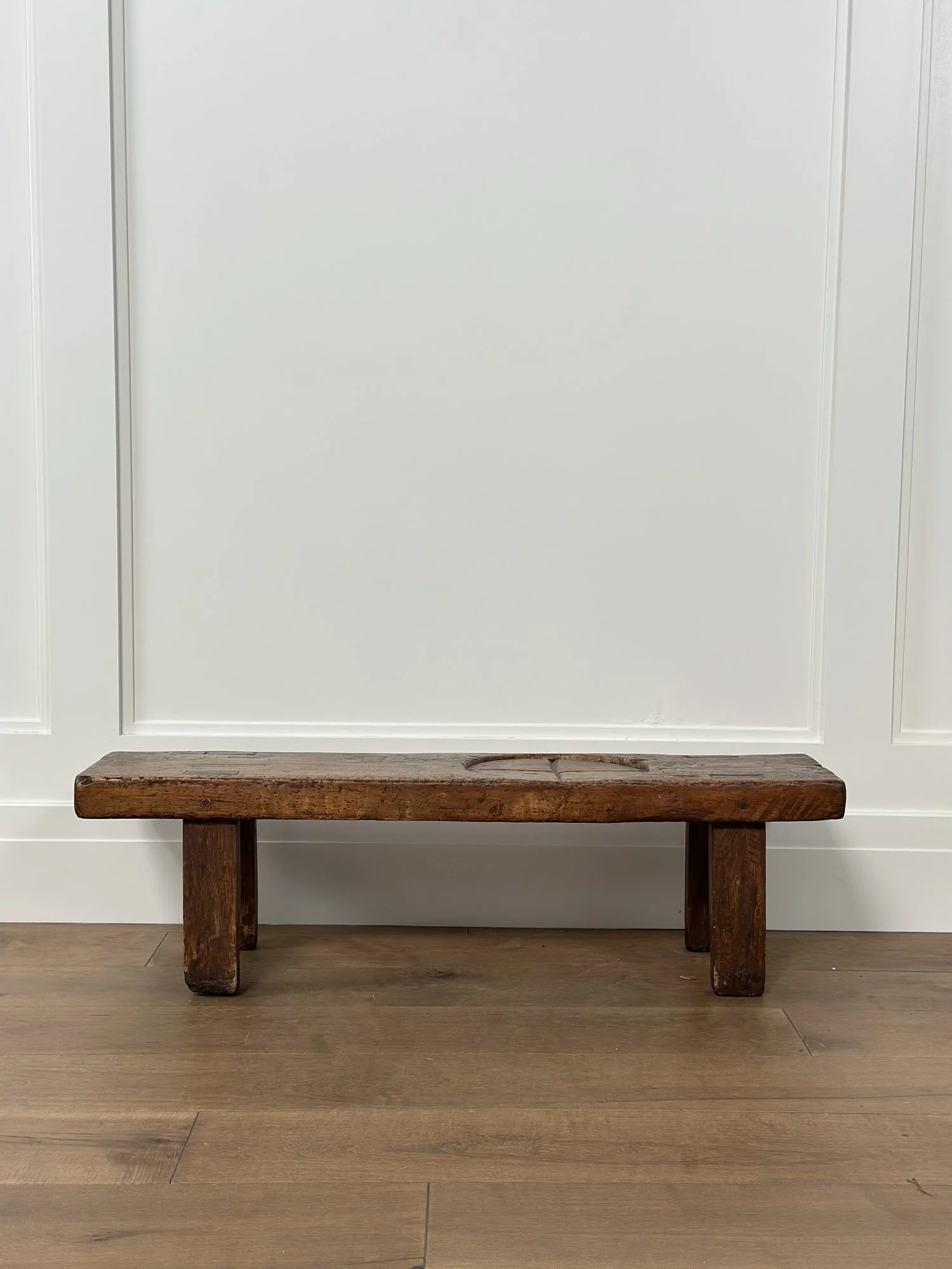 Petite French Folk Art Bench