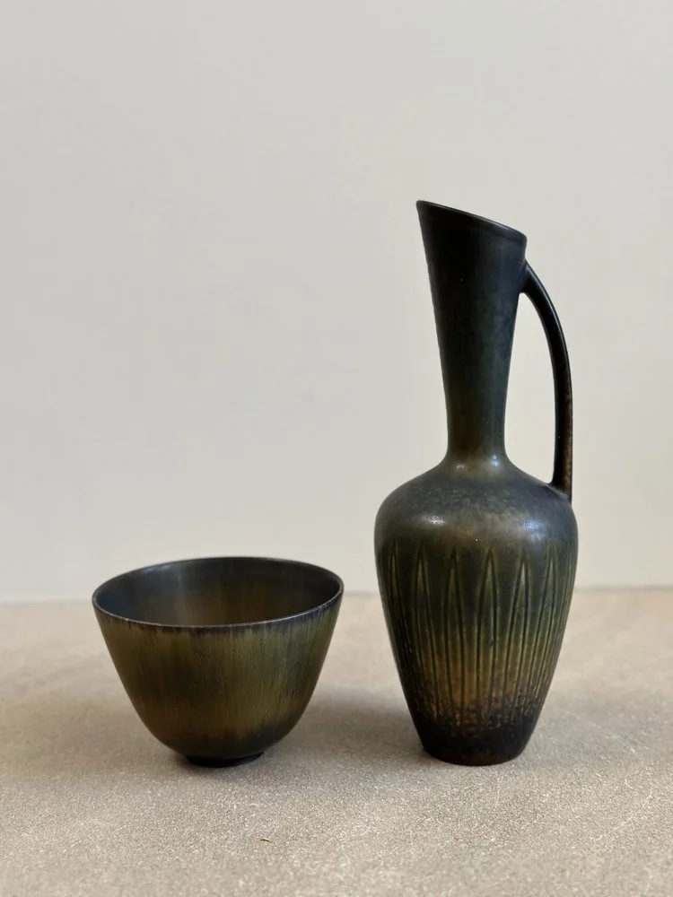 Pitcher and Bowl by Gunnar Nylund, Sweden c. 1950