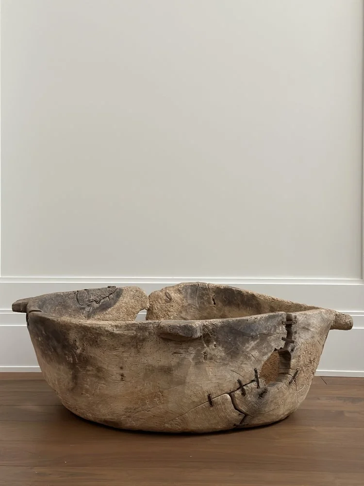 Massive 18th Century French Bowl with Old Repairs