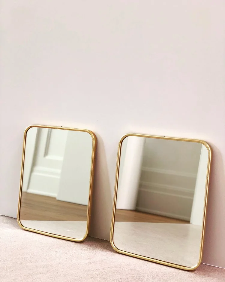 Two Italian Brass Mirrors