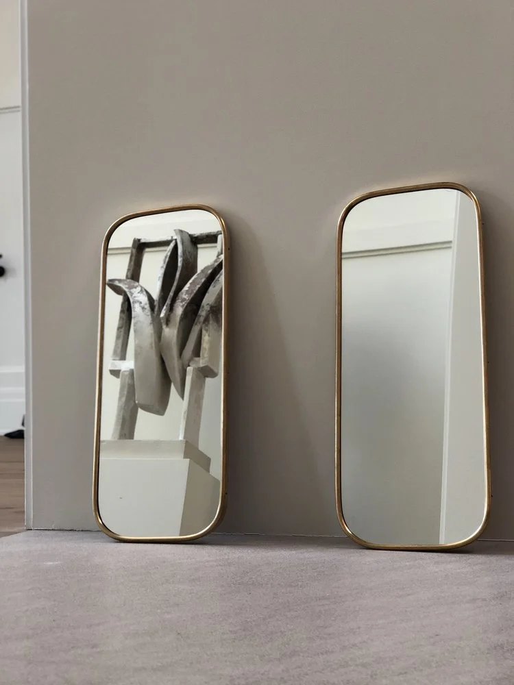 Small Mid-Century Italian Mirror (one available)