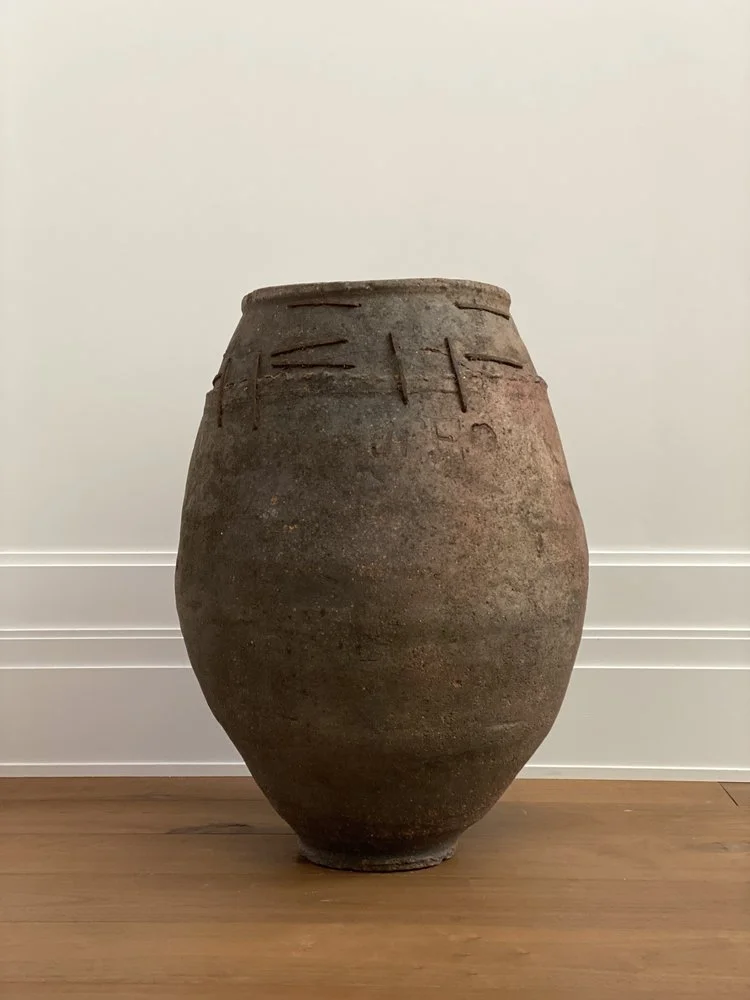 Large French Pot with Old Iron Repairs, 18th Century