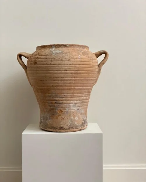 Large Spanish Folk Art Pot, 19th Century