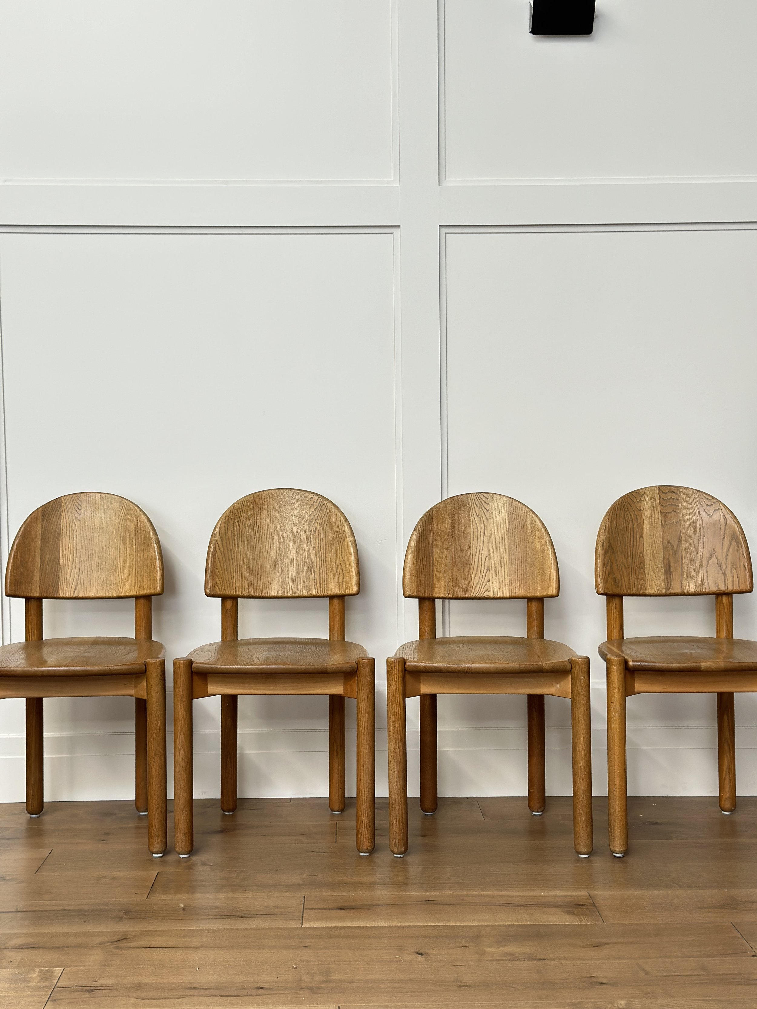 Four Oak Chairs by Ranier Daumiller, Sweden