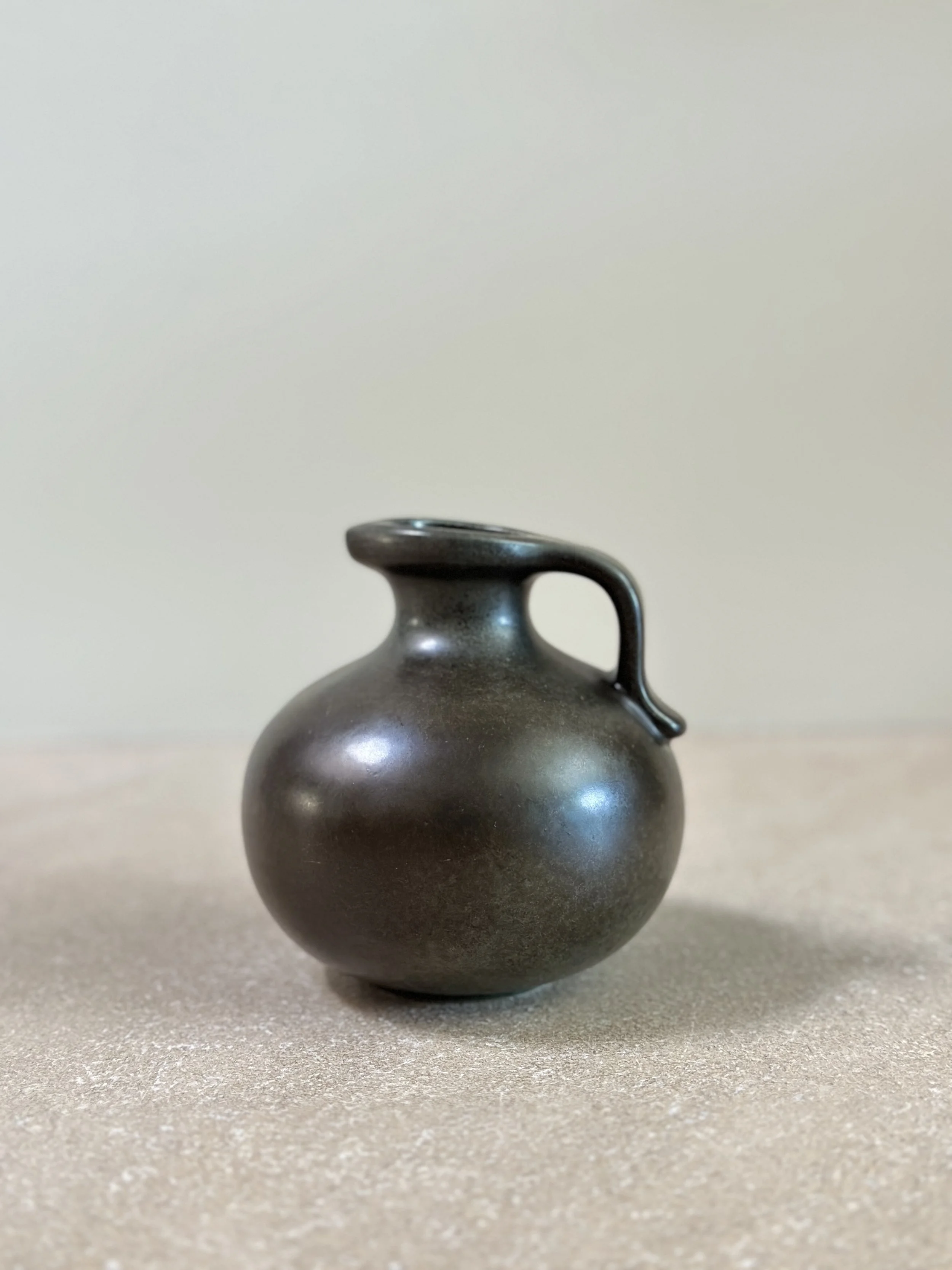 Small Black Pitcher by Gunnar Nylund, Sweden 1950s