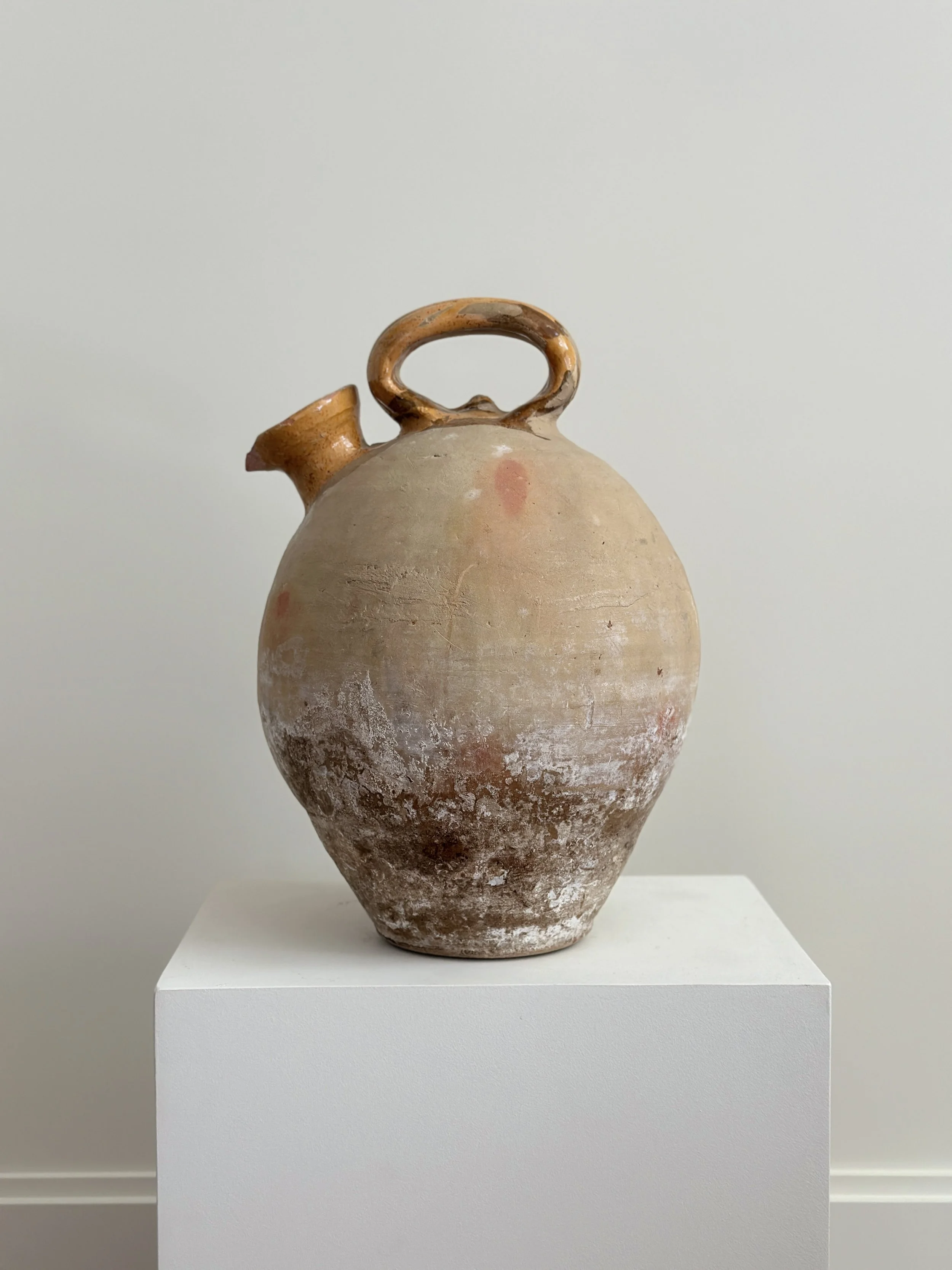 Tall Catalan Ceramic Pitcher, 18th Century