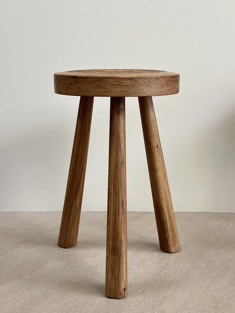 Tripod Stool By Jean Touret and the Artisans of Marolles, France