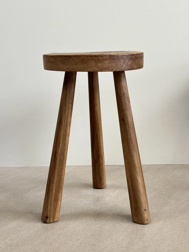 Tripod Stool By Jean Touret and the Artisans of Marolles, France