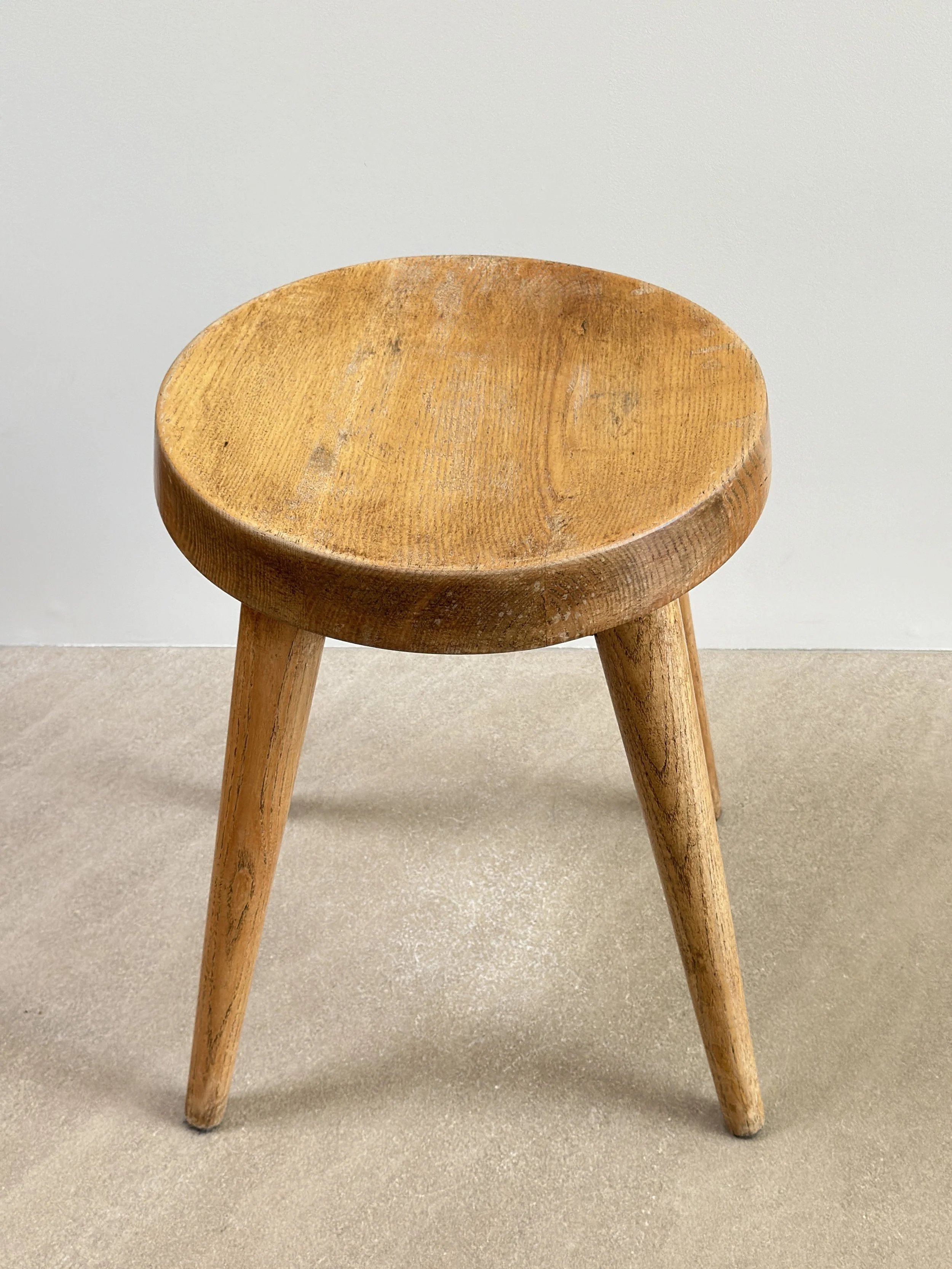 Courchevel Stool in Ash Wood by Pierre Jeanneret, 1960s — Galerie