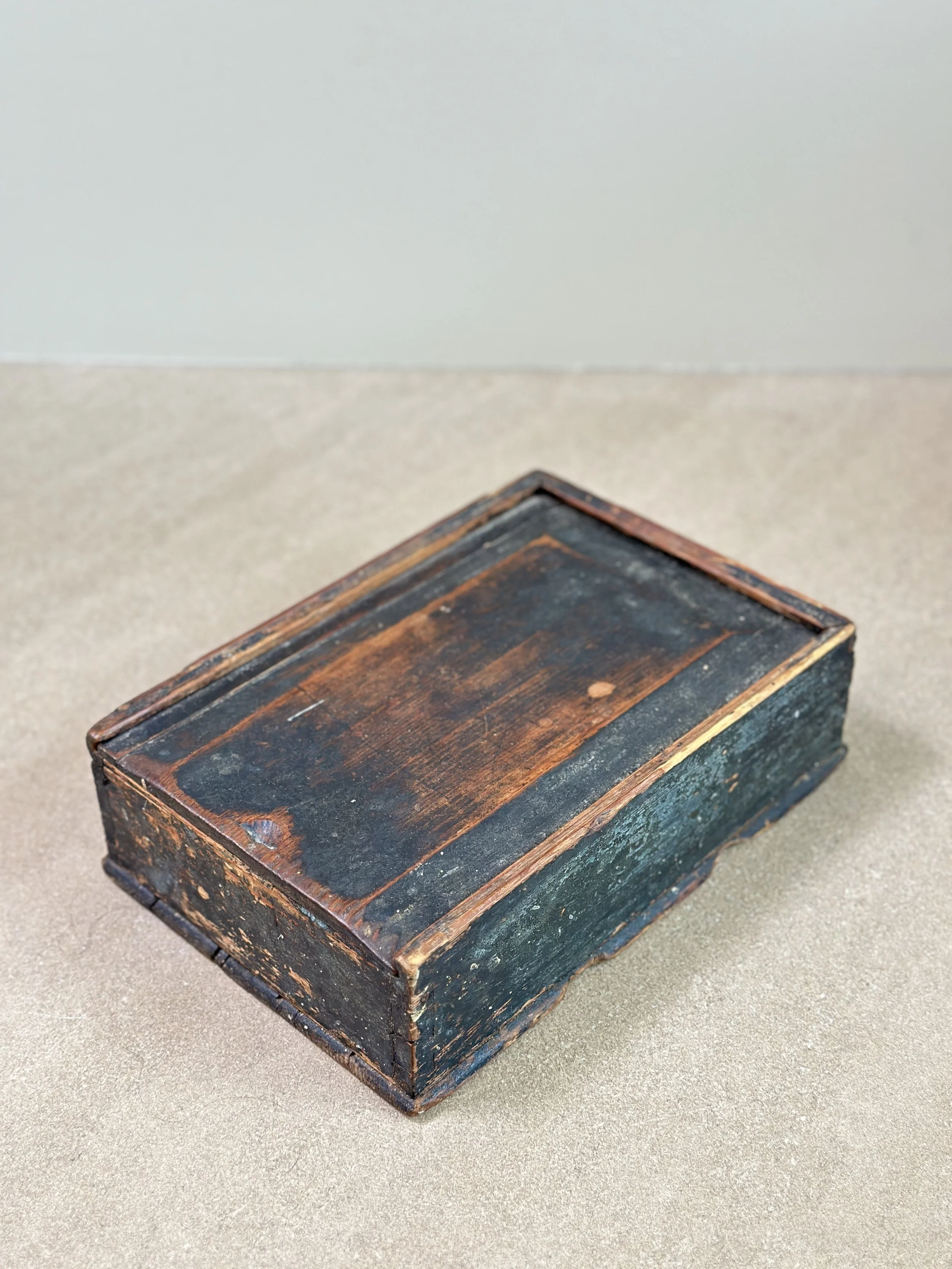 Swedish Spice Box with Traces of Original Paint, c. 1800