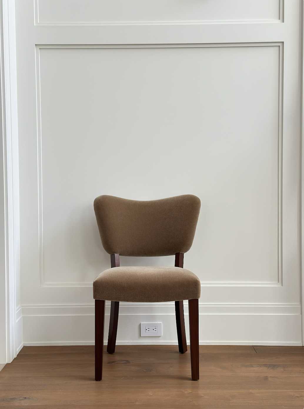 Bespoke Dining Chairs in Walnut and Velvet Mohair - Available in COM