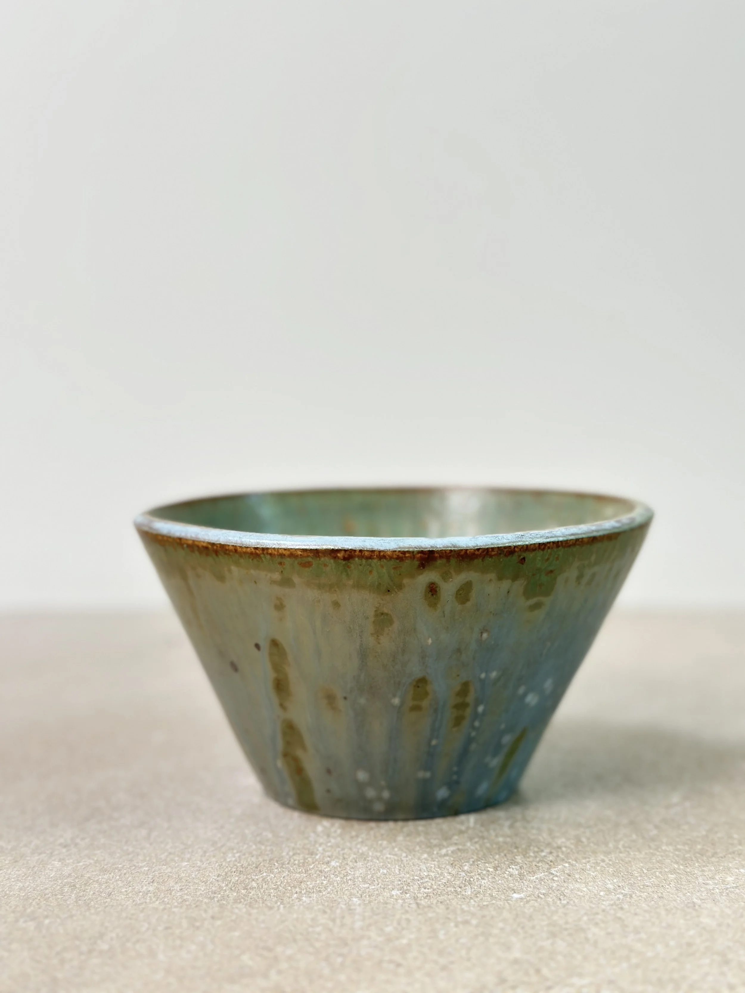 Danish Stoneware Bowl, Early Work by Arne & Jacob Bang for Holmegaard, c 1930 (note the signature)