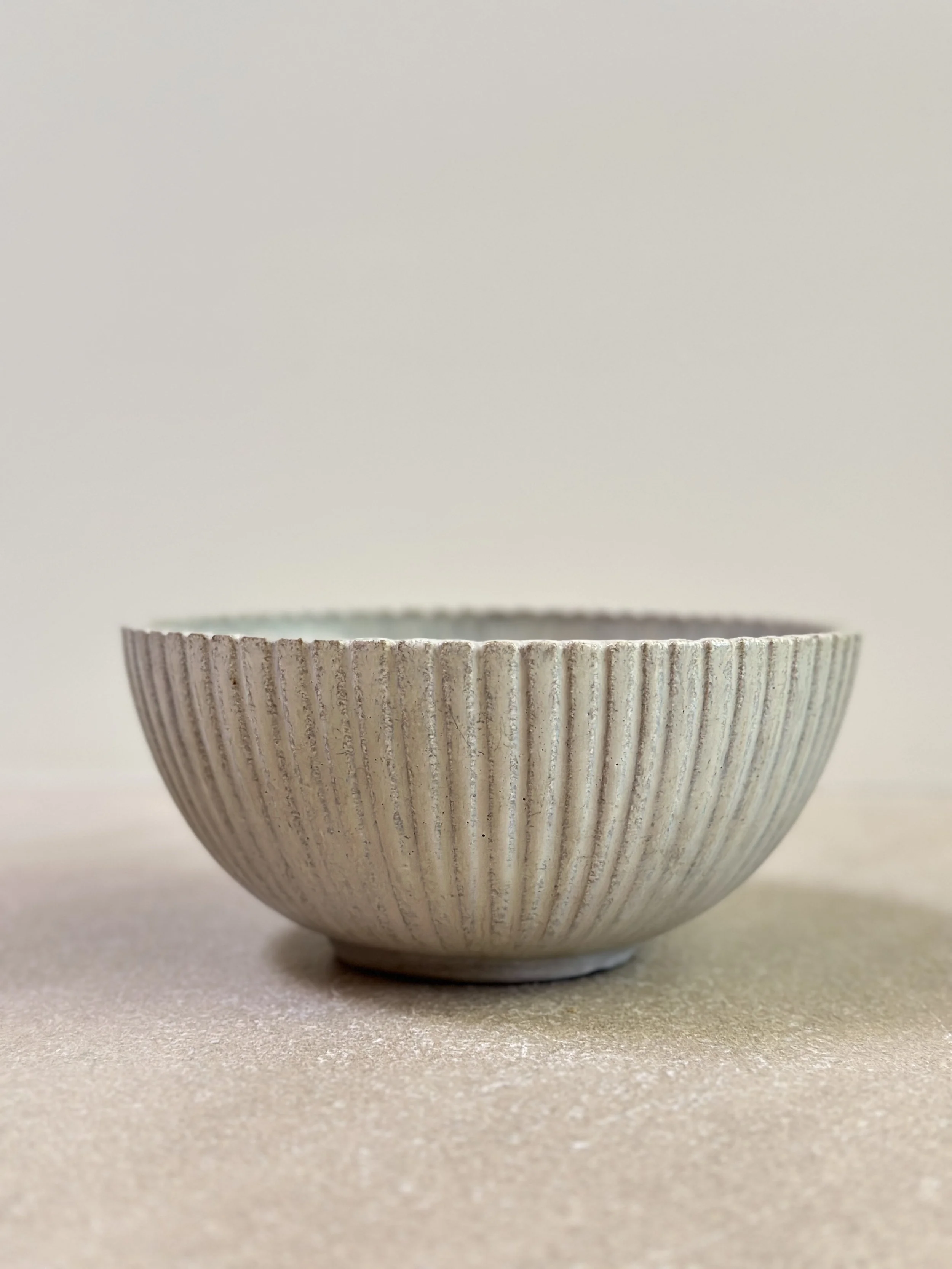 Beige Bowl by Arne Bang, Denmark 1930s-1940s
