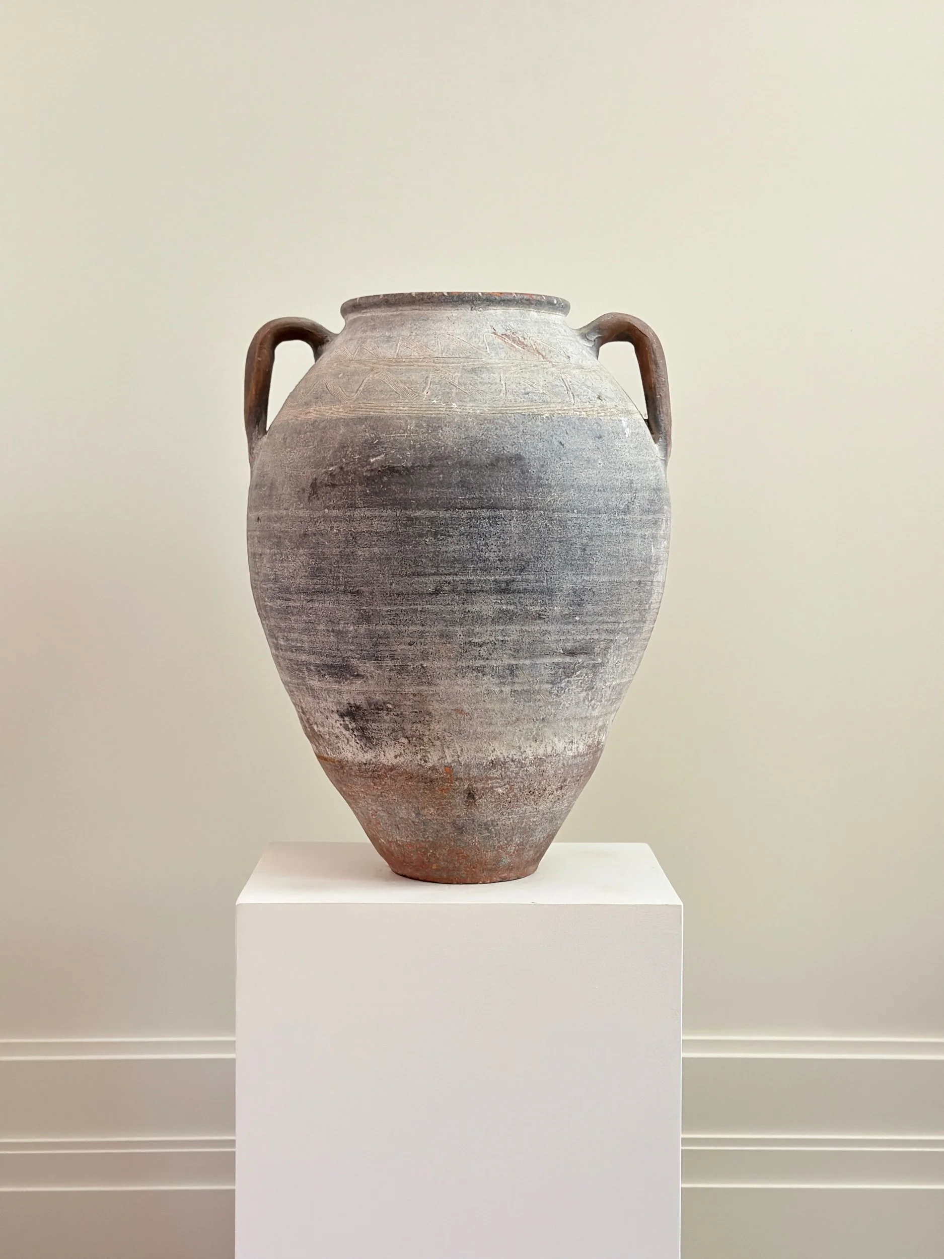 Large 19th Century Primitive Vessel