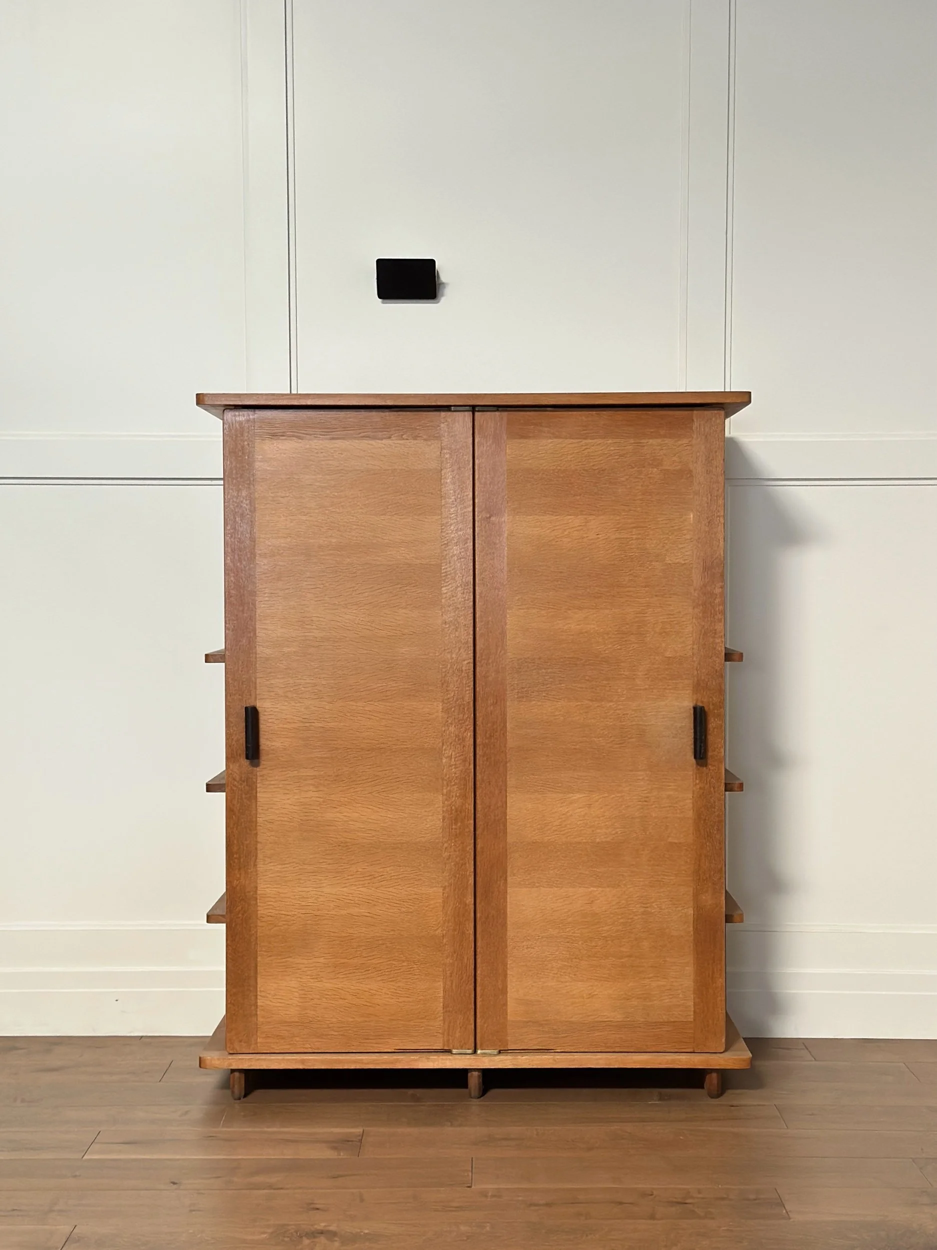 Midcentury Oak Cupboard by Guillerme et Chambron, 1960s