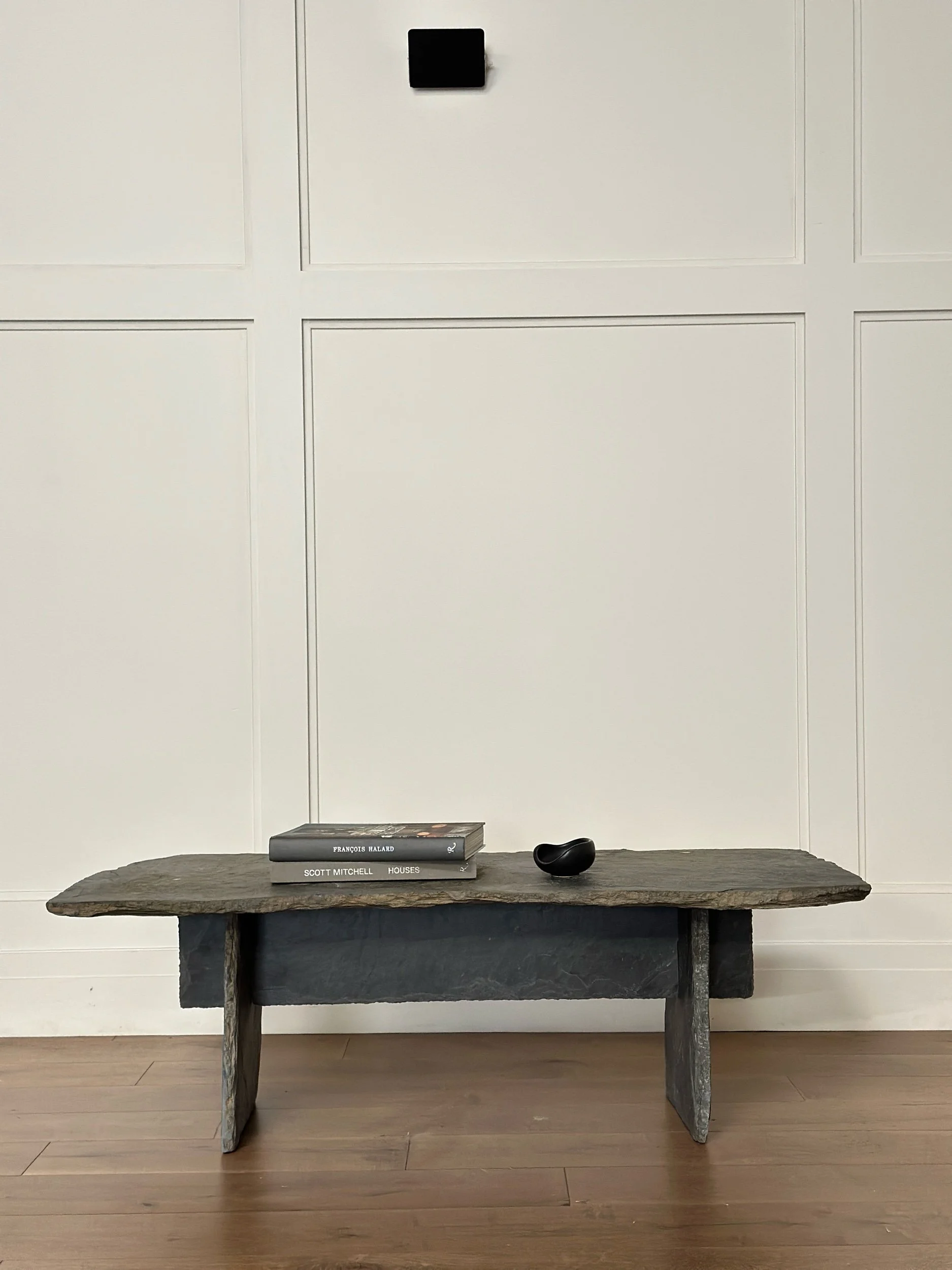 Antique Slate Coffee or Side Table in Four Pieces from Trélazé, France