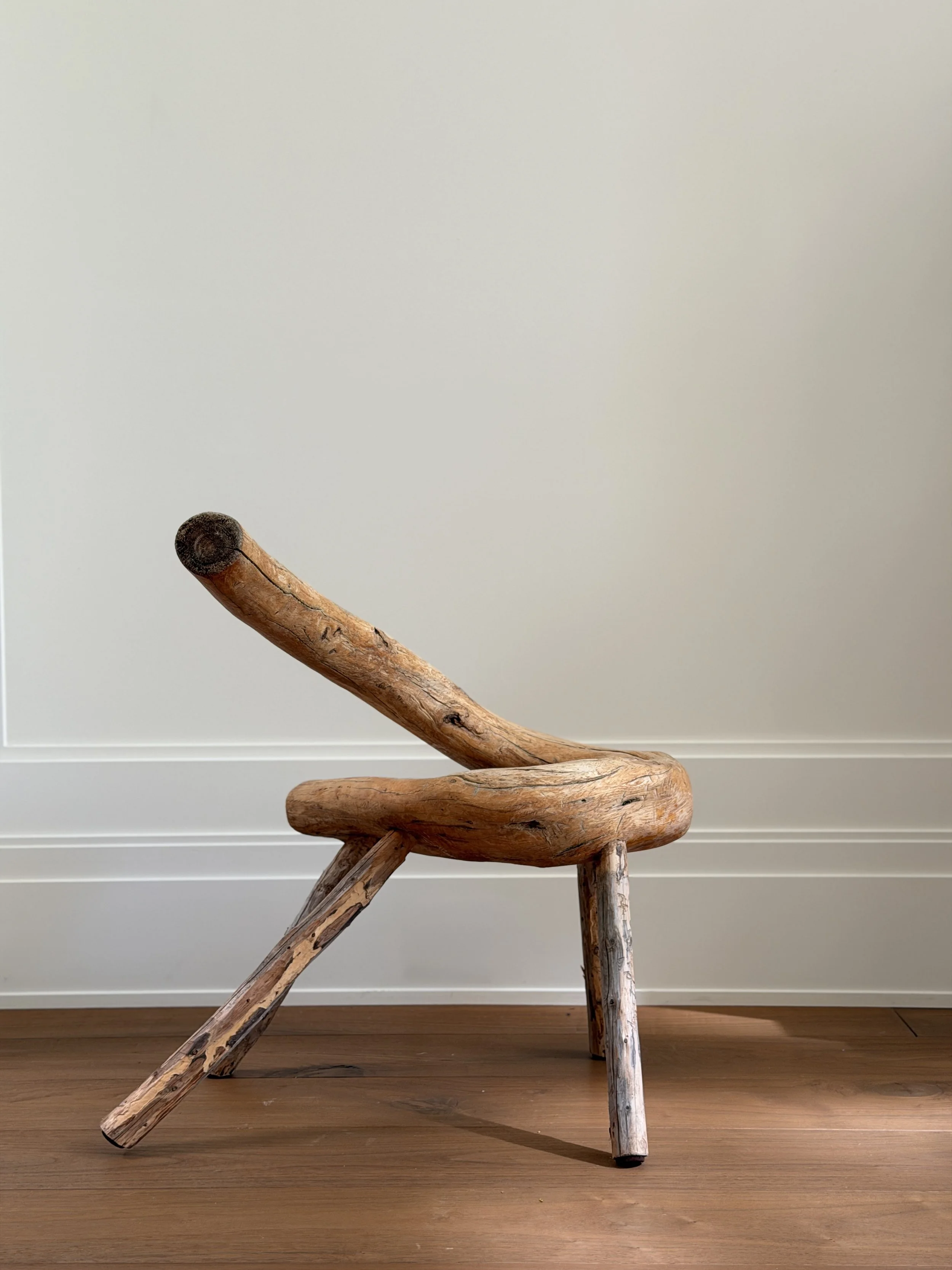 Amazing Sculptural Swedish Stool c. 1800
