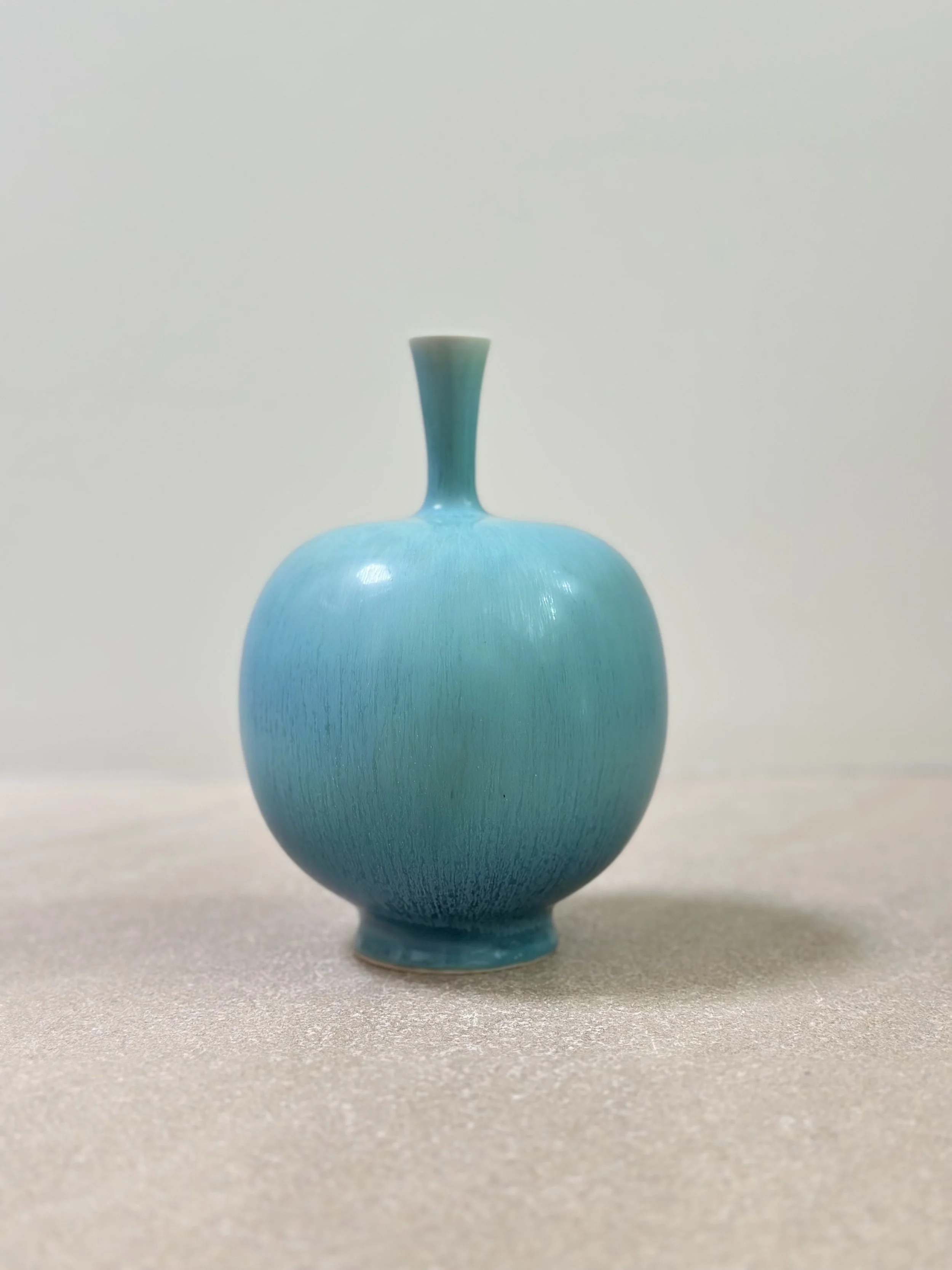 Tiffany Blue Vase by Berndt Friberg, Sweden 1960s