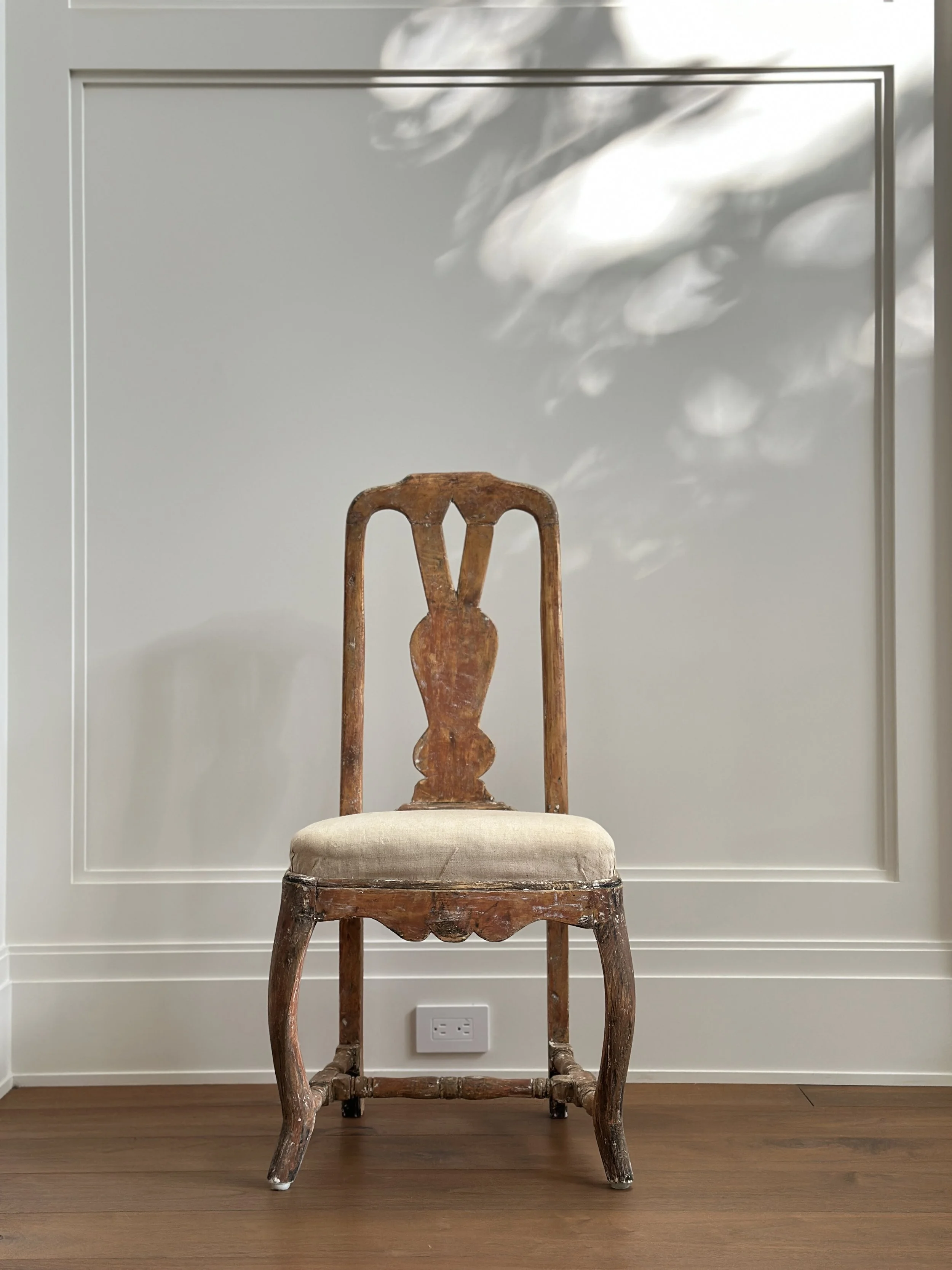Period Rococo Chair, Sweden (Scraped to Original Surface)