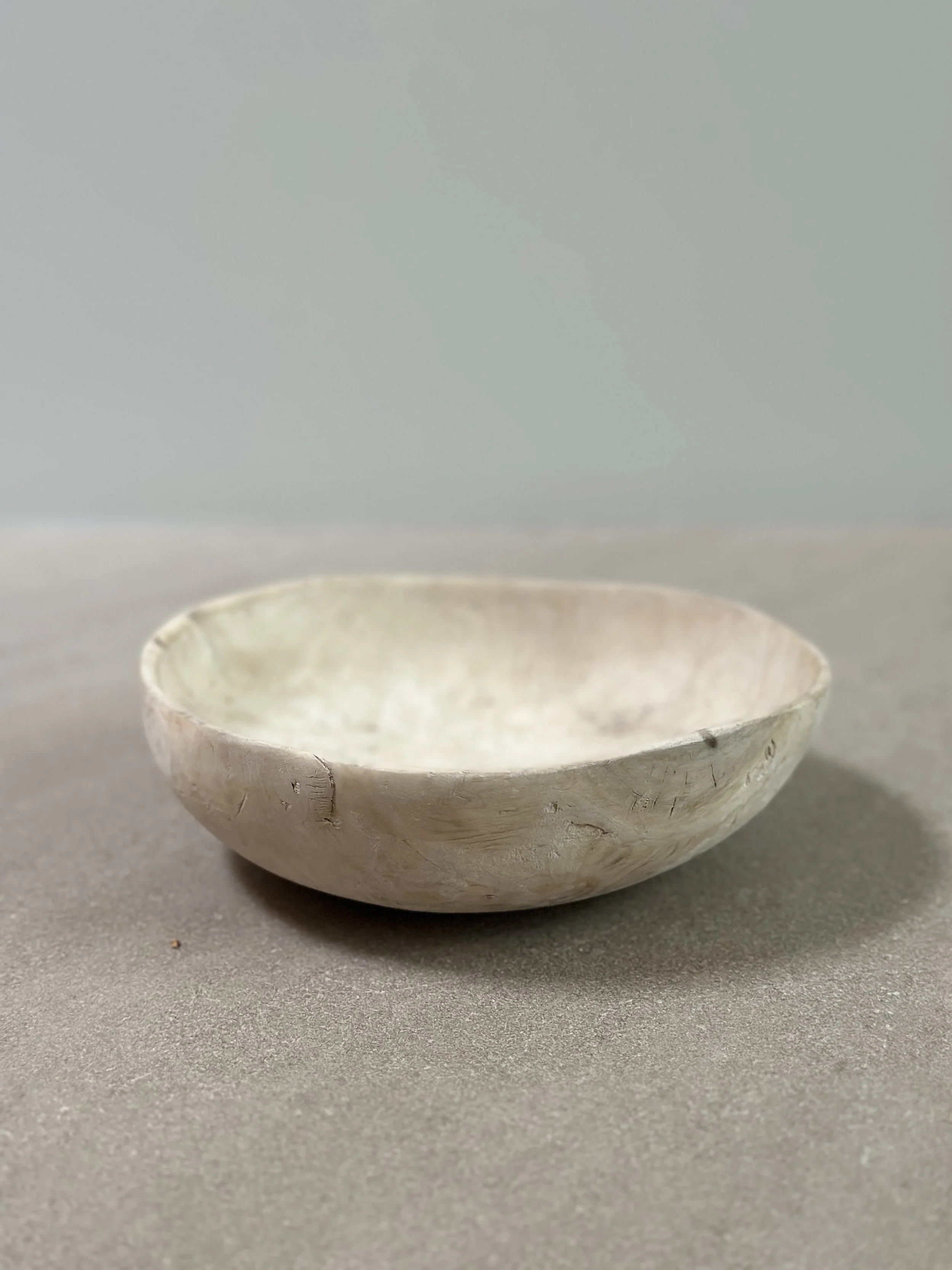 Small Bleached Swedish Root Bowl c 1800