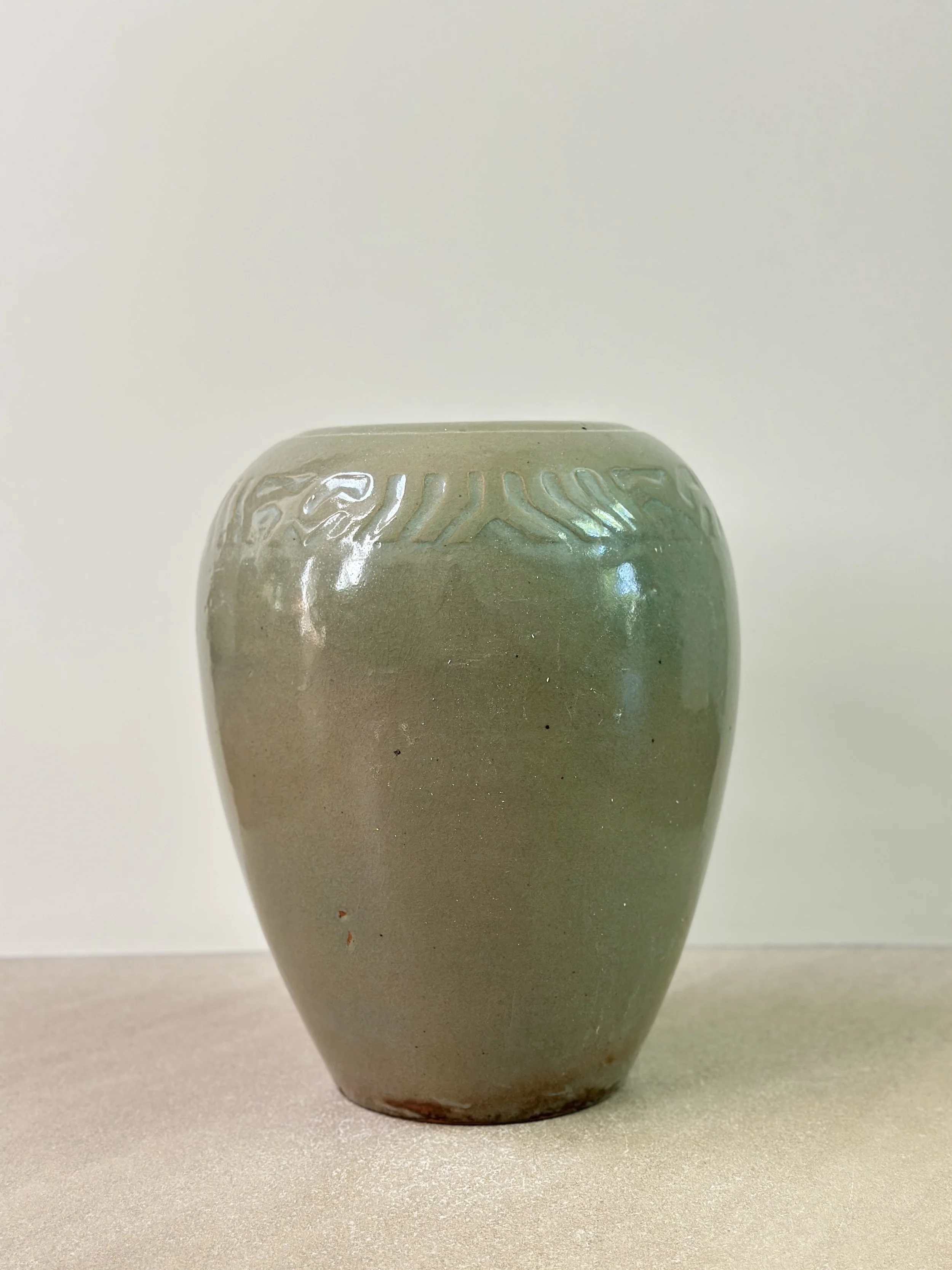 Large Scandinavian Floor Vase by Thorkild Olsen for Royal Copenhagen, Denmark, Dated 7/7/1948