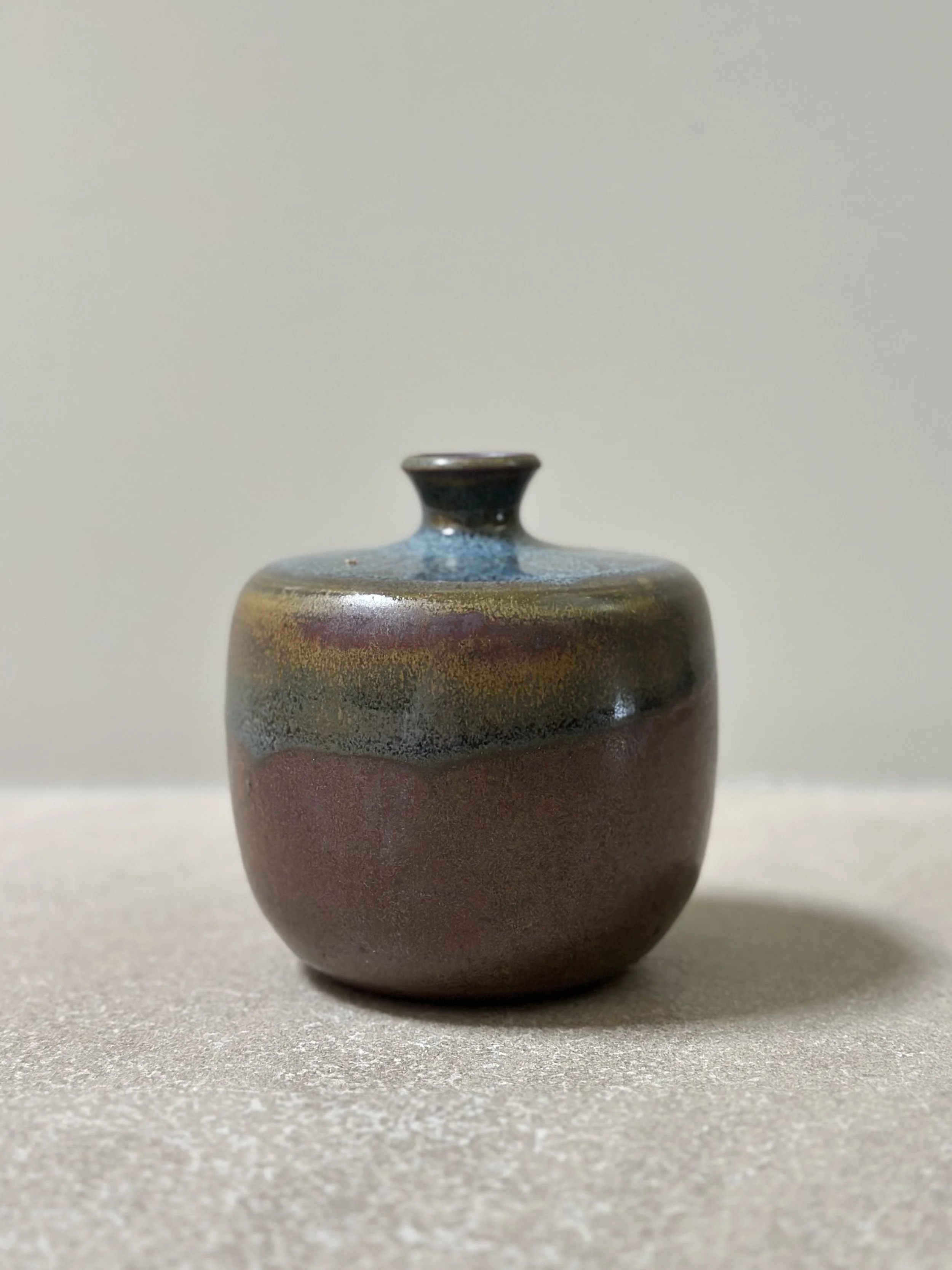 Dark Glazed Vase by Rolf Palm, Sweden (Numbered 1/403)