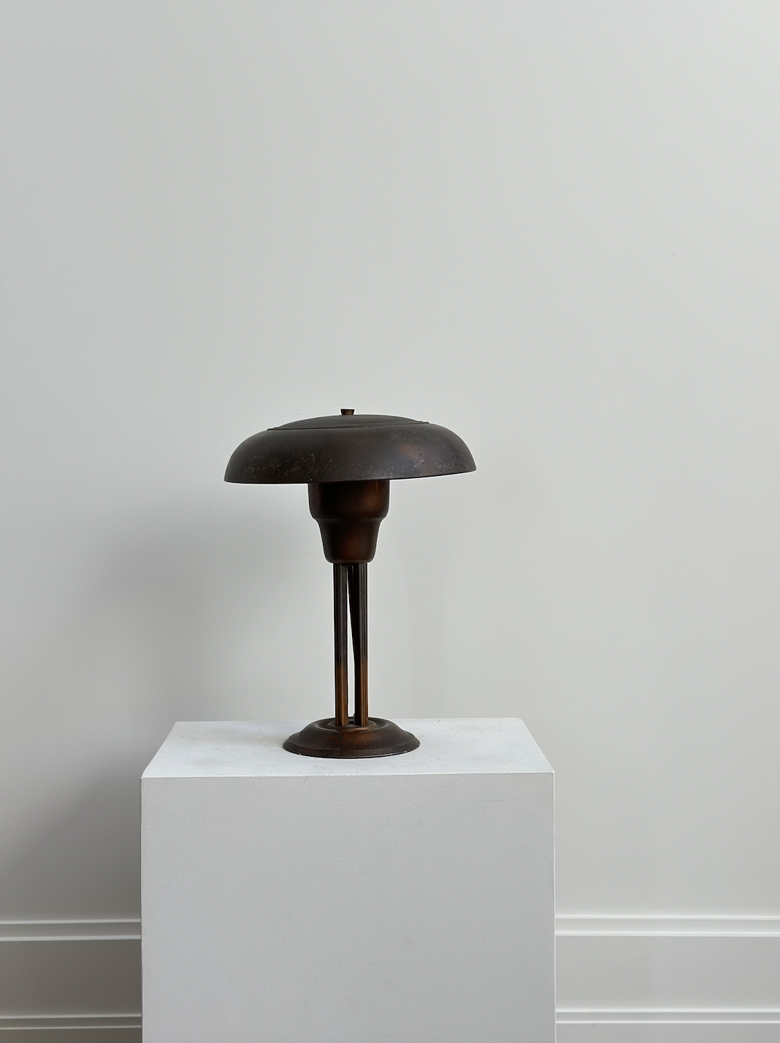 Art Deco Mushroom Copper Lamp, France c. 1920