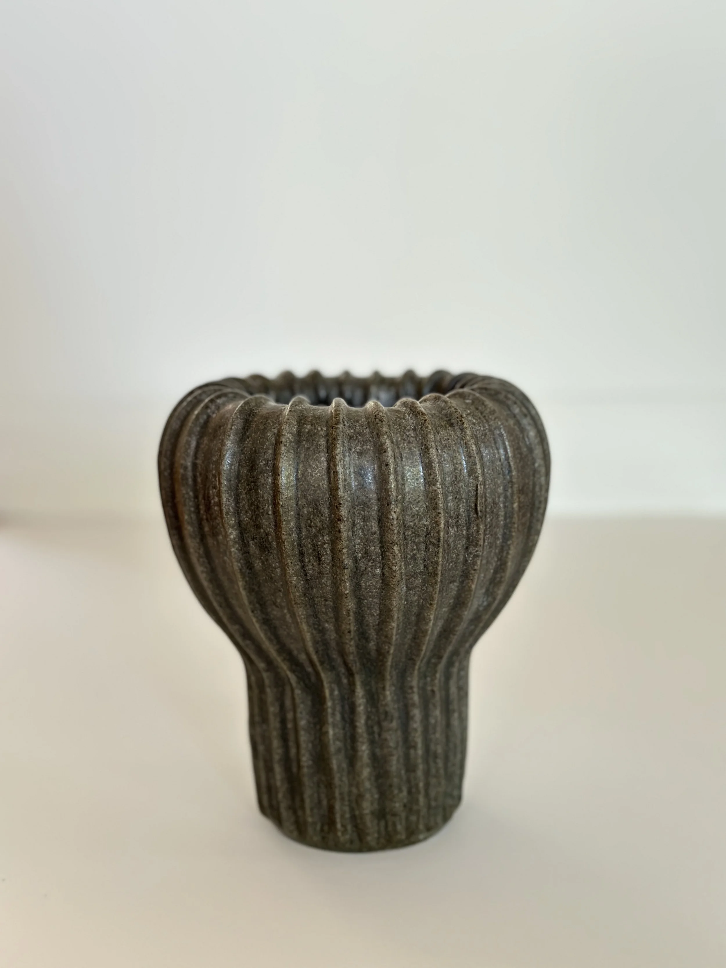 Gray Vase by Arne Bang, Denmark 1930s