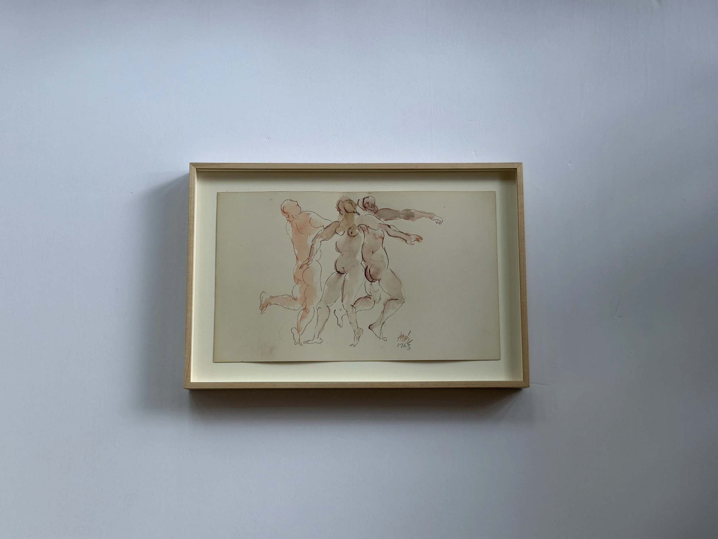 Trio of Dancing Nudes by Benjamin Abramowitz, 1963