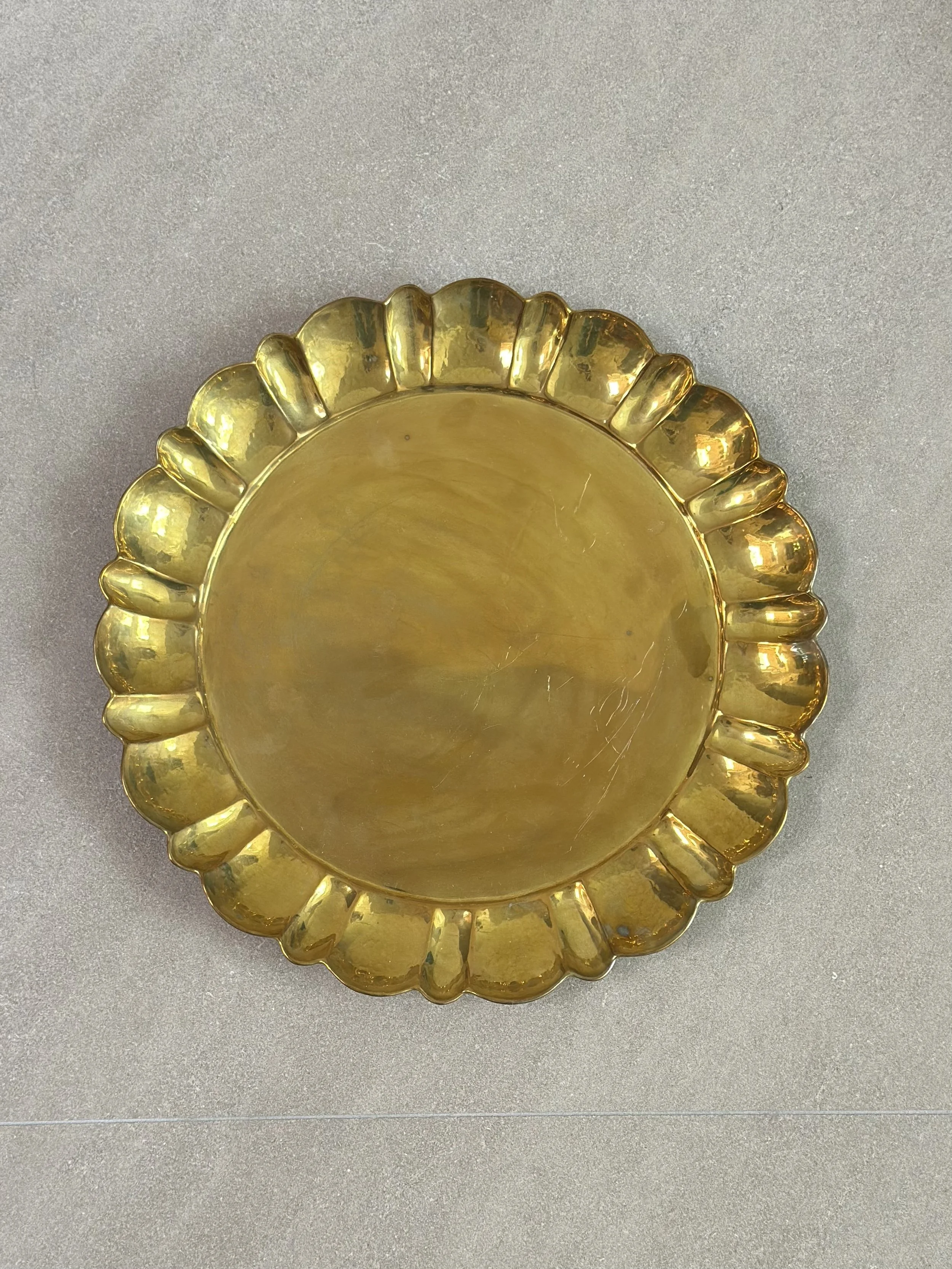 Large Swedish Brass Tray