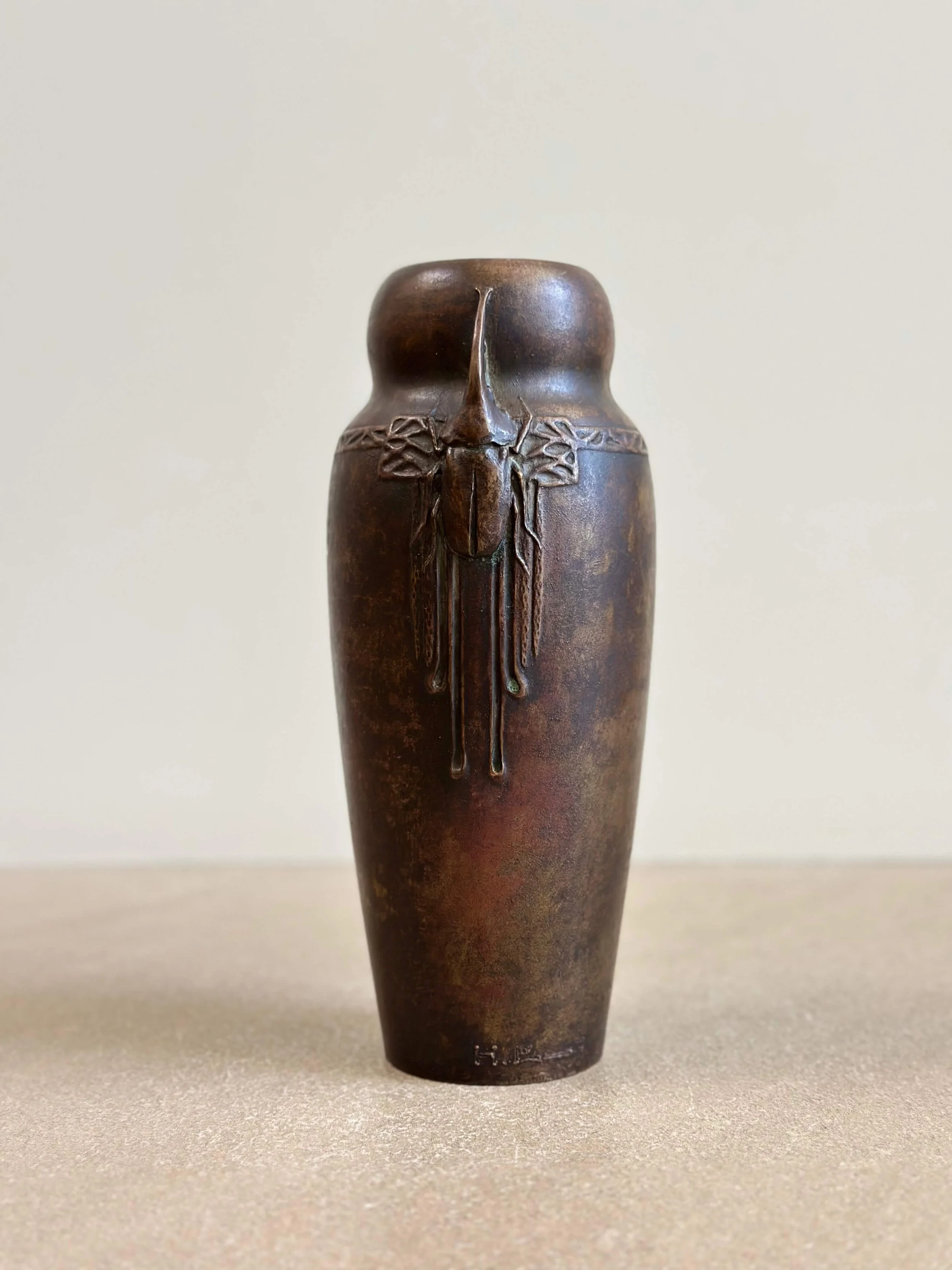 Bronze Vase by Hugo Elmqvist, Sweden, 1920s