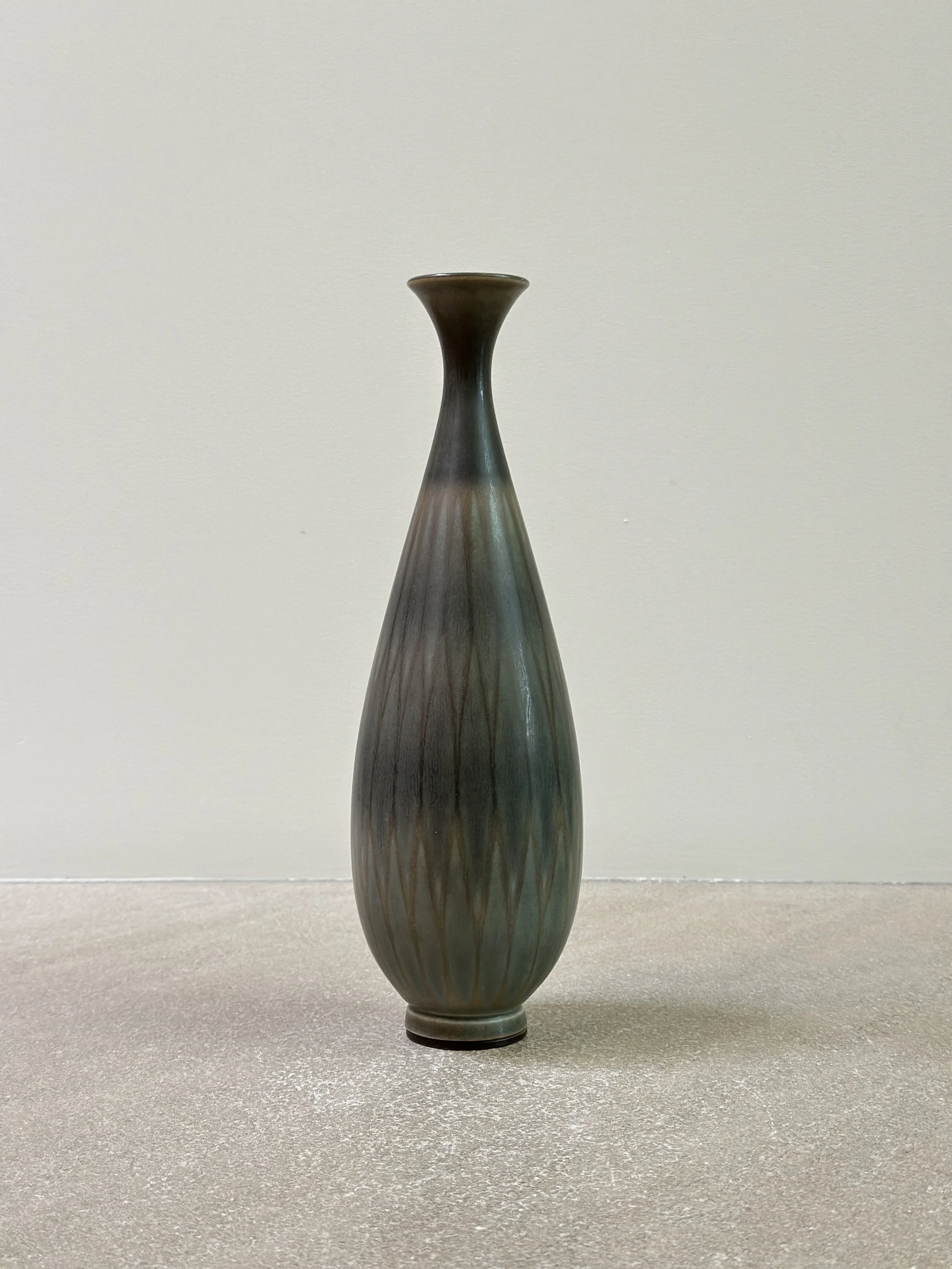 Tall Stoneware Vase by Berndt Friberg for Gustavsbergs Studio, Sweden 1960s, Signed Friberg with the studio hand