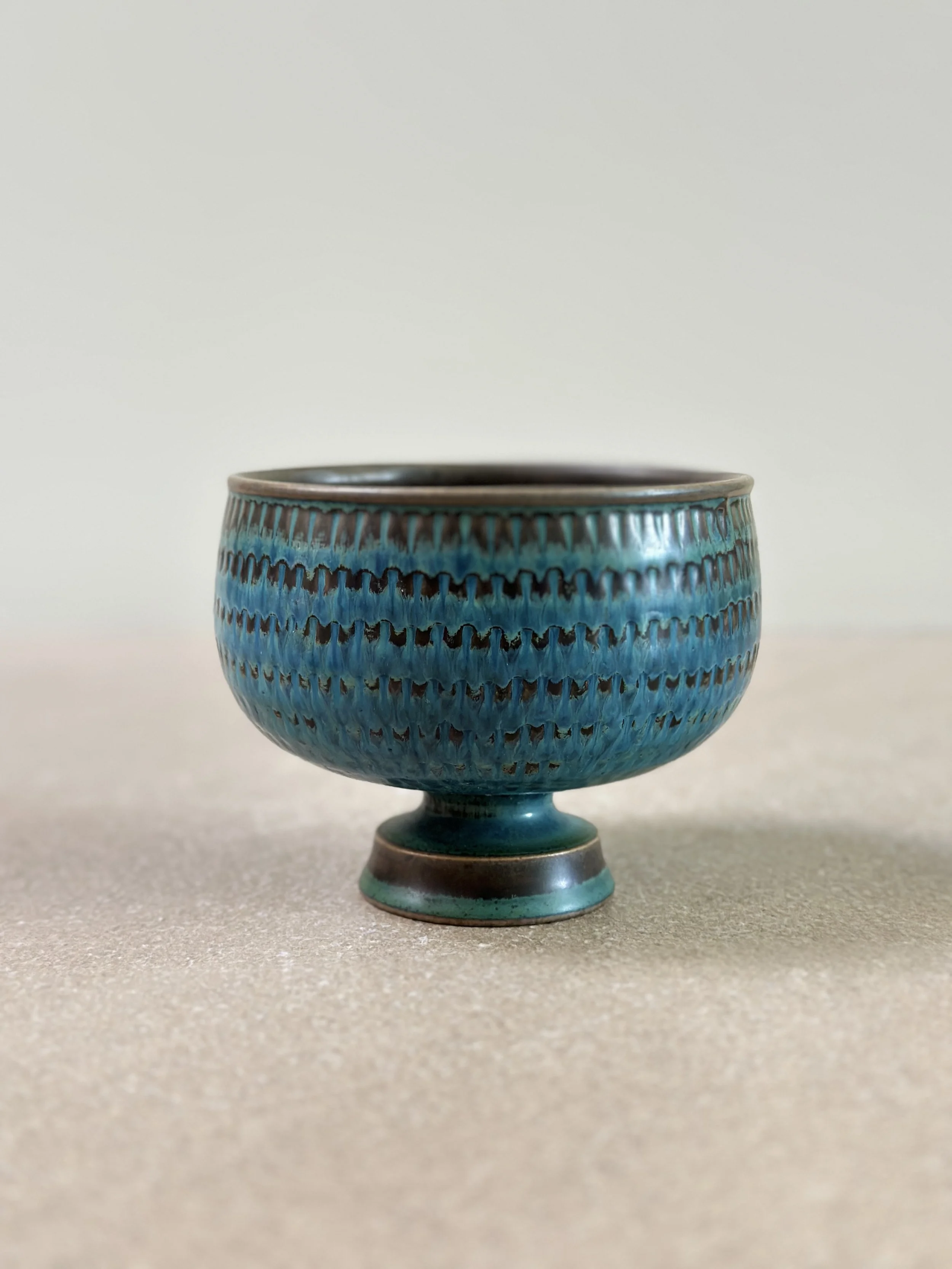 Footed Bowl by Stig Lindberg, Sweden 1950s