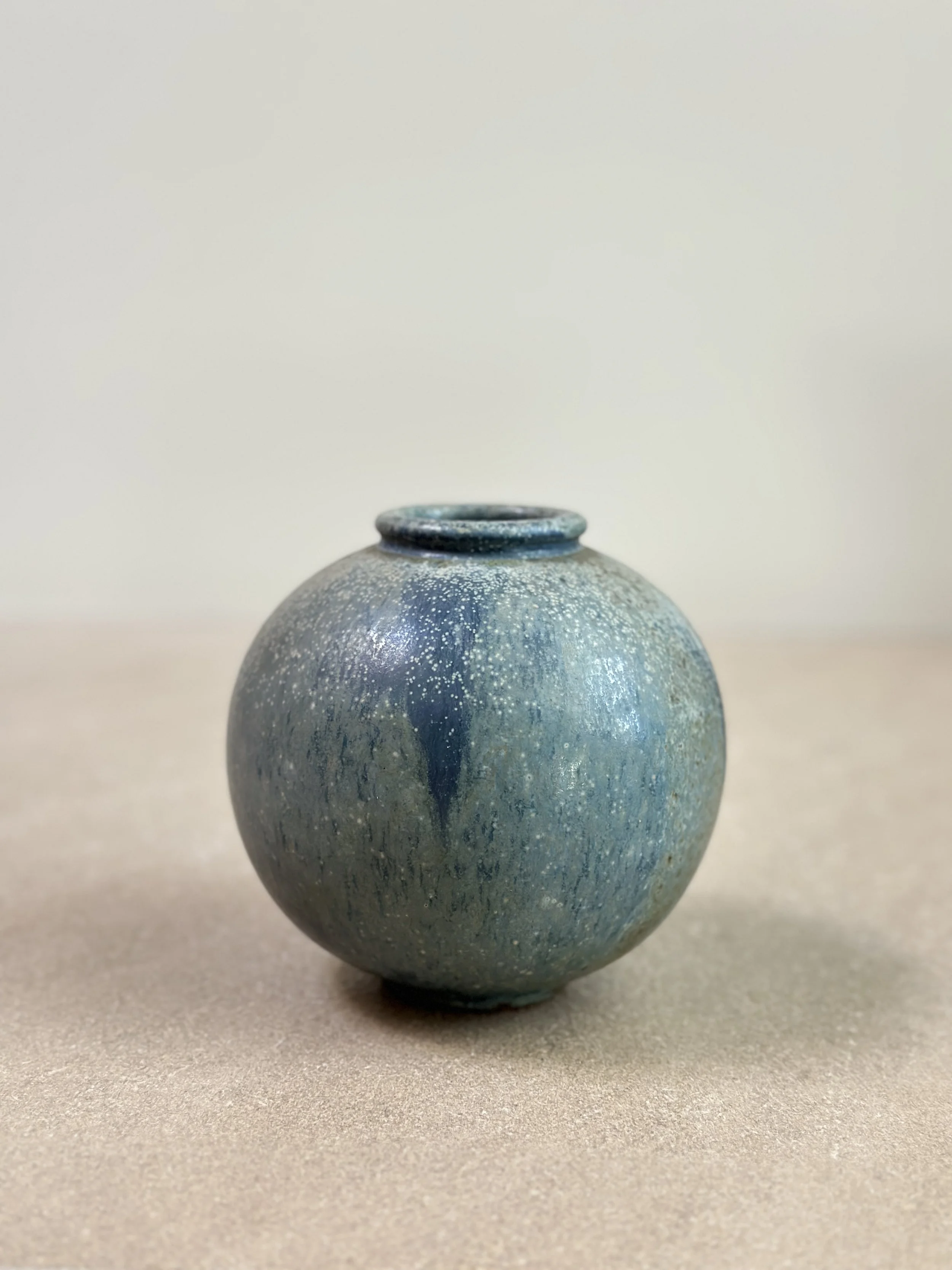 Blue Vase by Arne Bang, Denmark 1940s