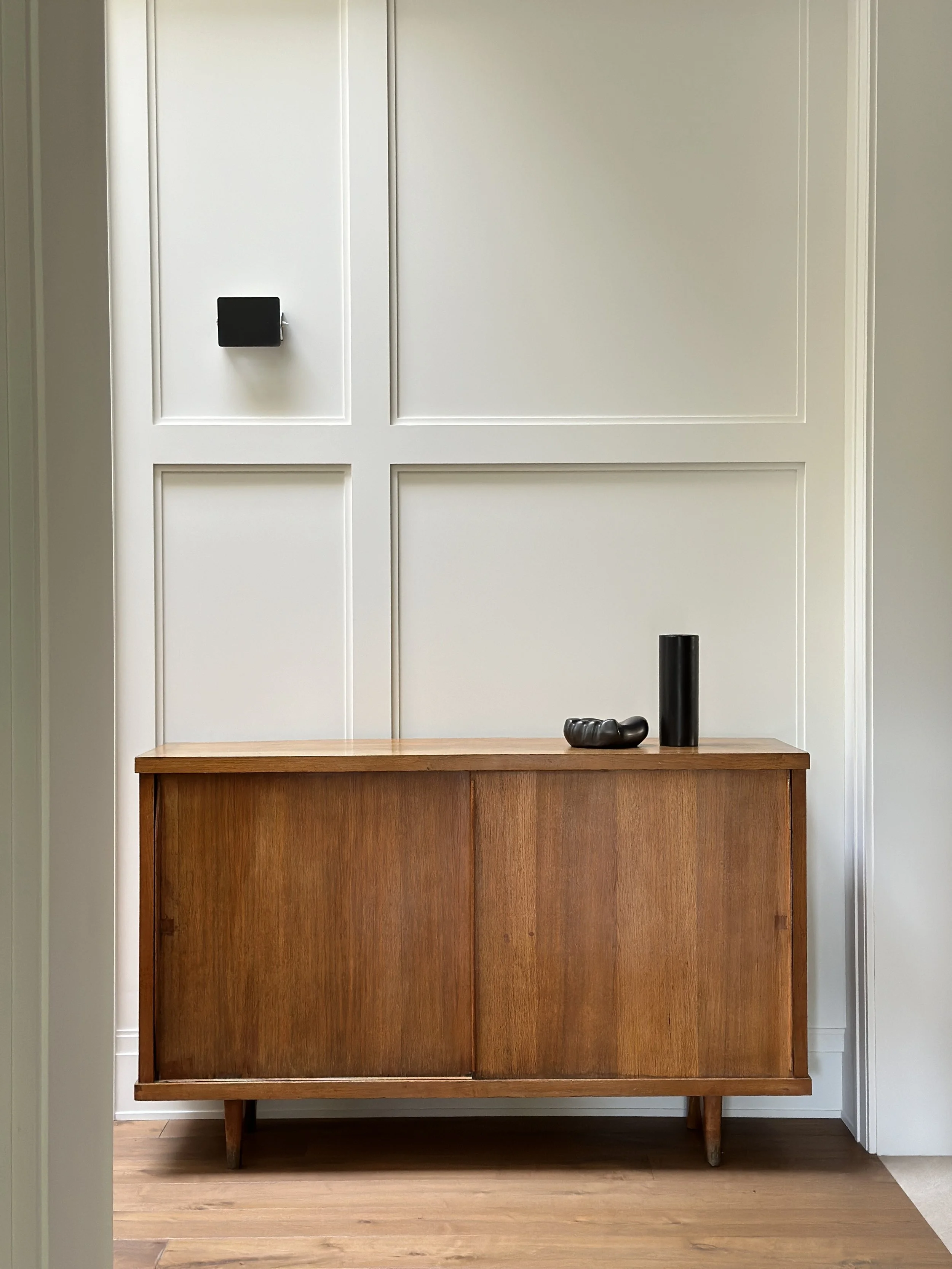 Sideboard attr. Pierre Jeanneret and Charlotte Perriand for Jean Prouve in Oak, France 1940s (Provenance; weaving factory near Nancy , France.)