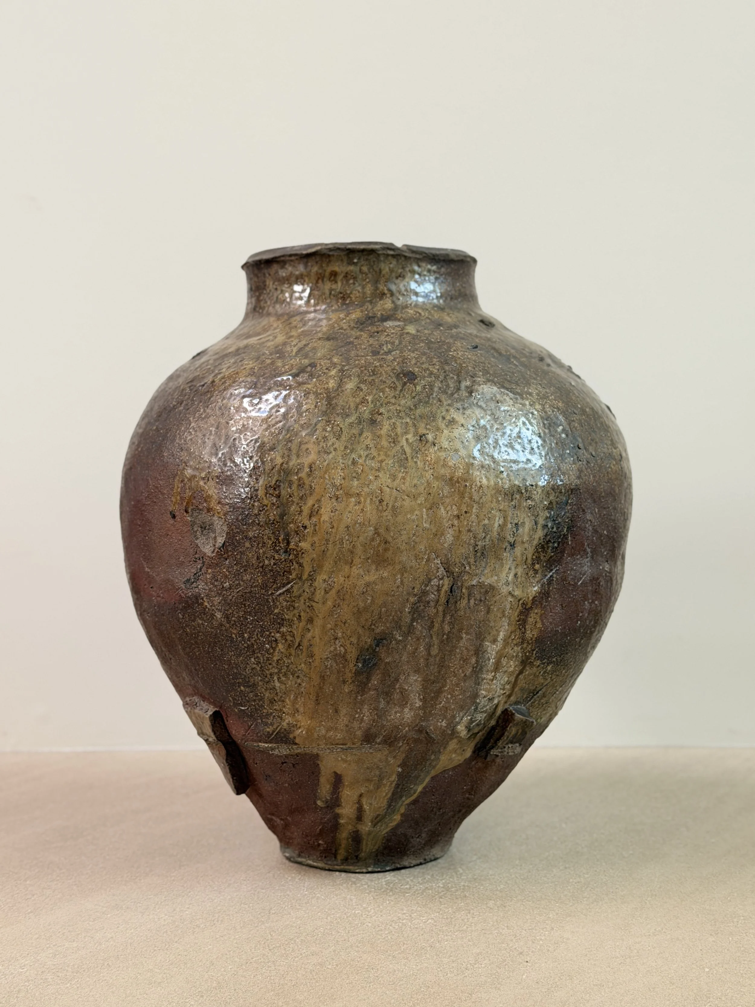 Large Wabi-Sabi Ceramic Vessel, Japan
