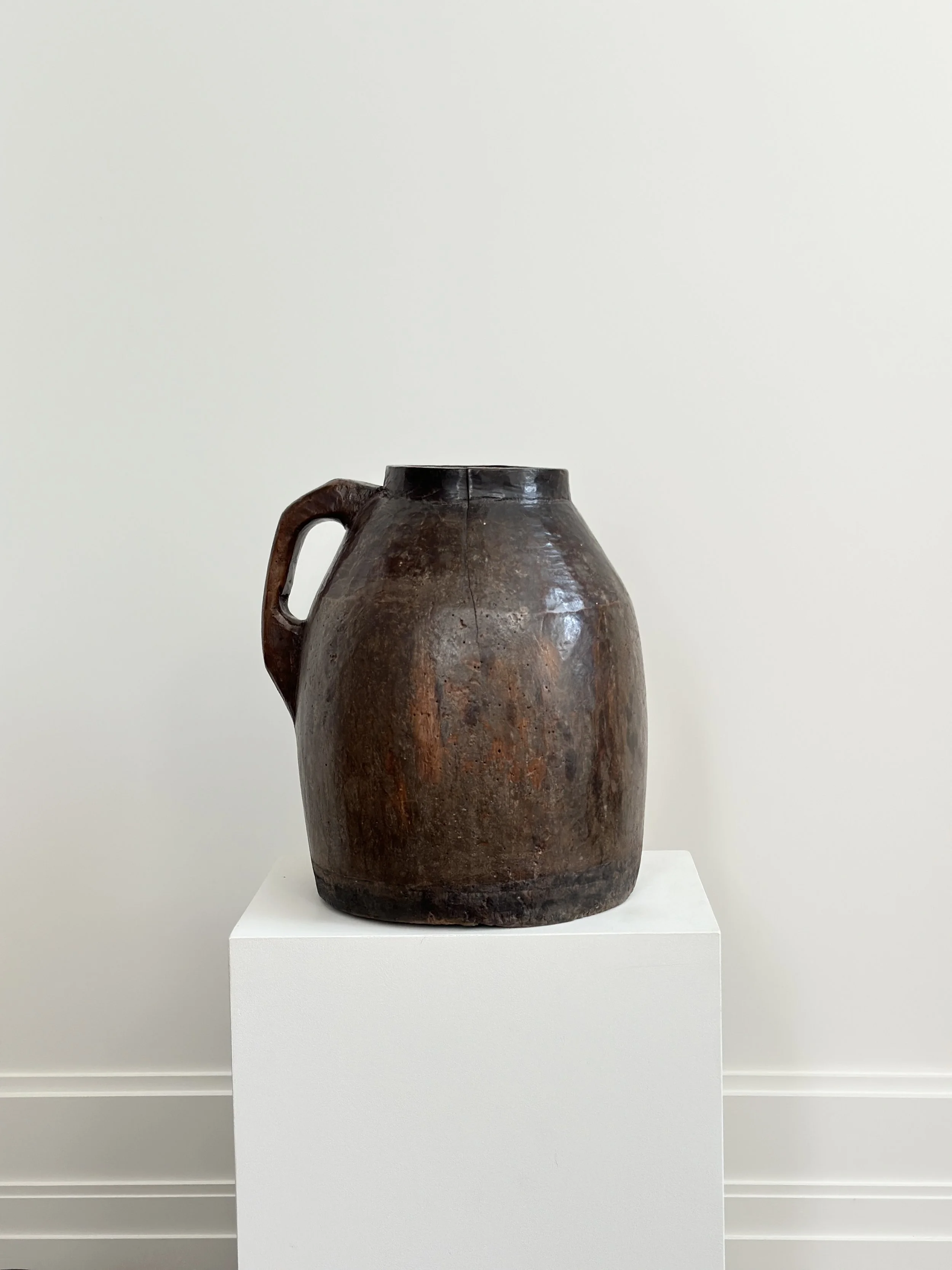 Massive French Wood Pitcher