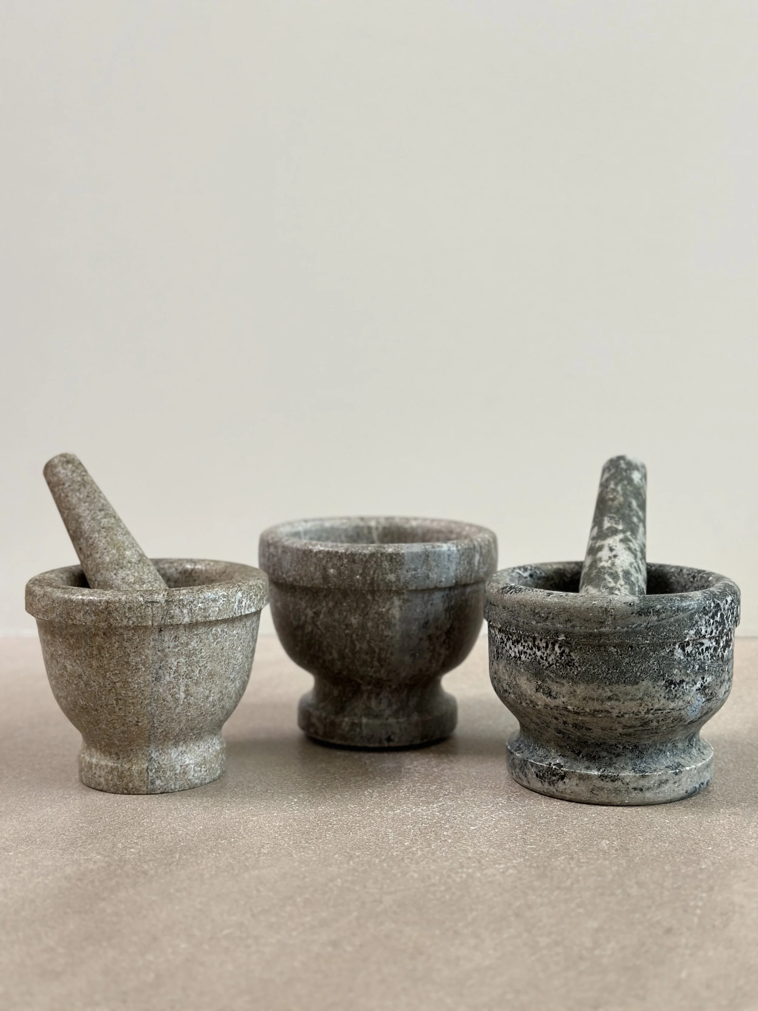Marble Swedish Mortars, 19th Century